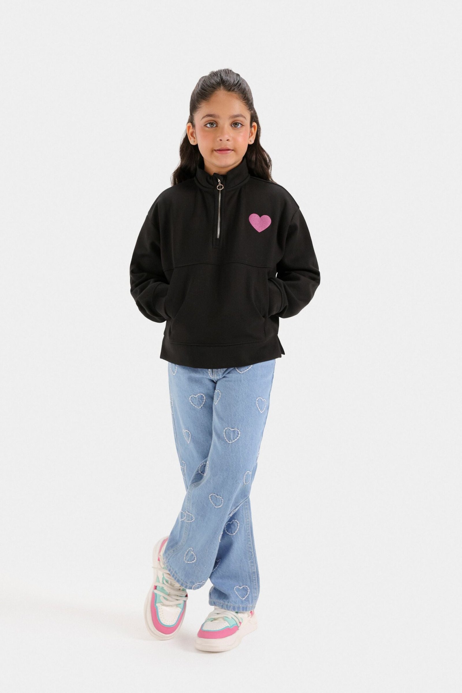 Graphic Quarter Zip-Up Sweatshirt - Image 10