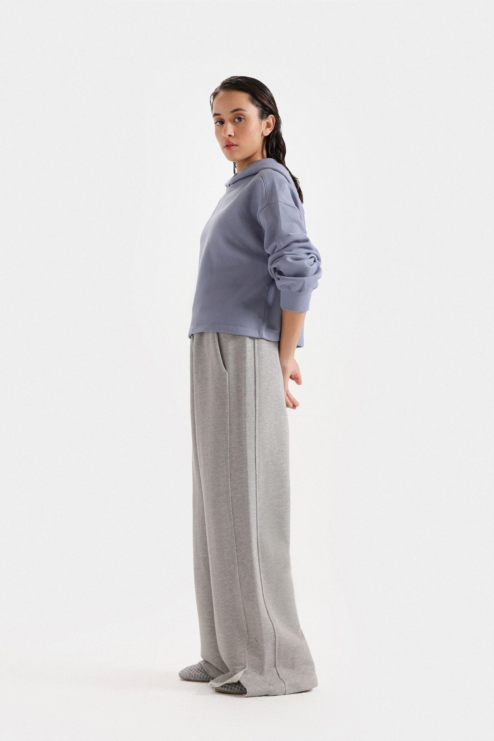 Basic Sweatshirt With Hood - Image 3