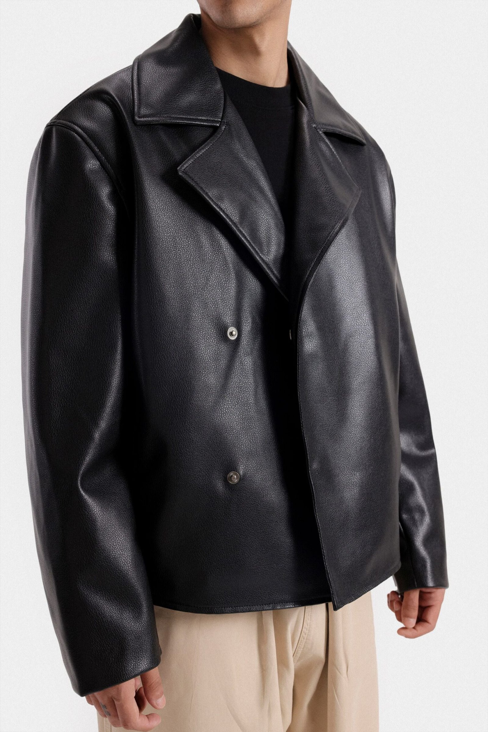 Faux Leather Biker Jacket - Image 2