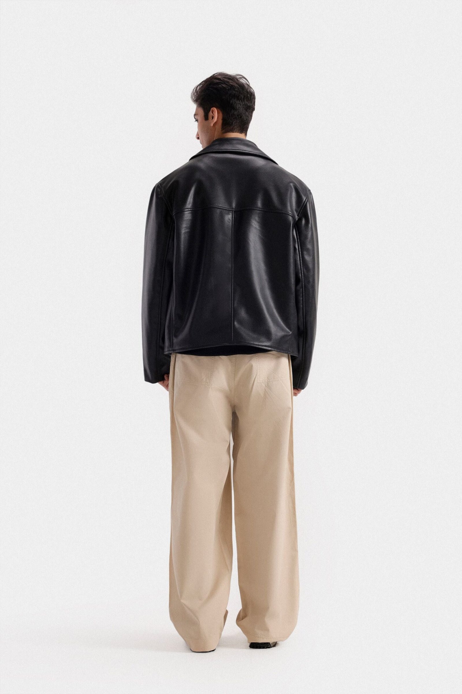 Faux Leather Biker Jacket - Image 4