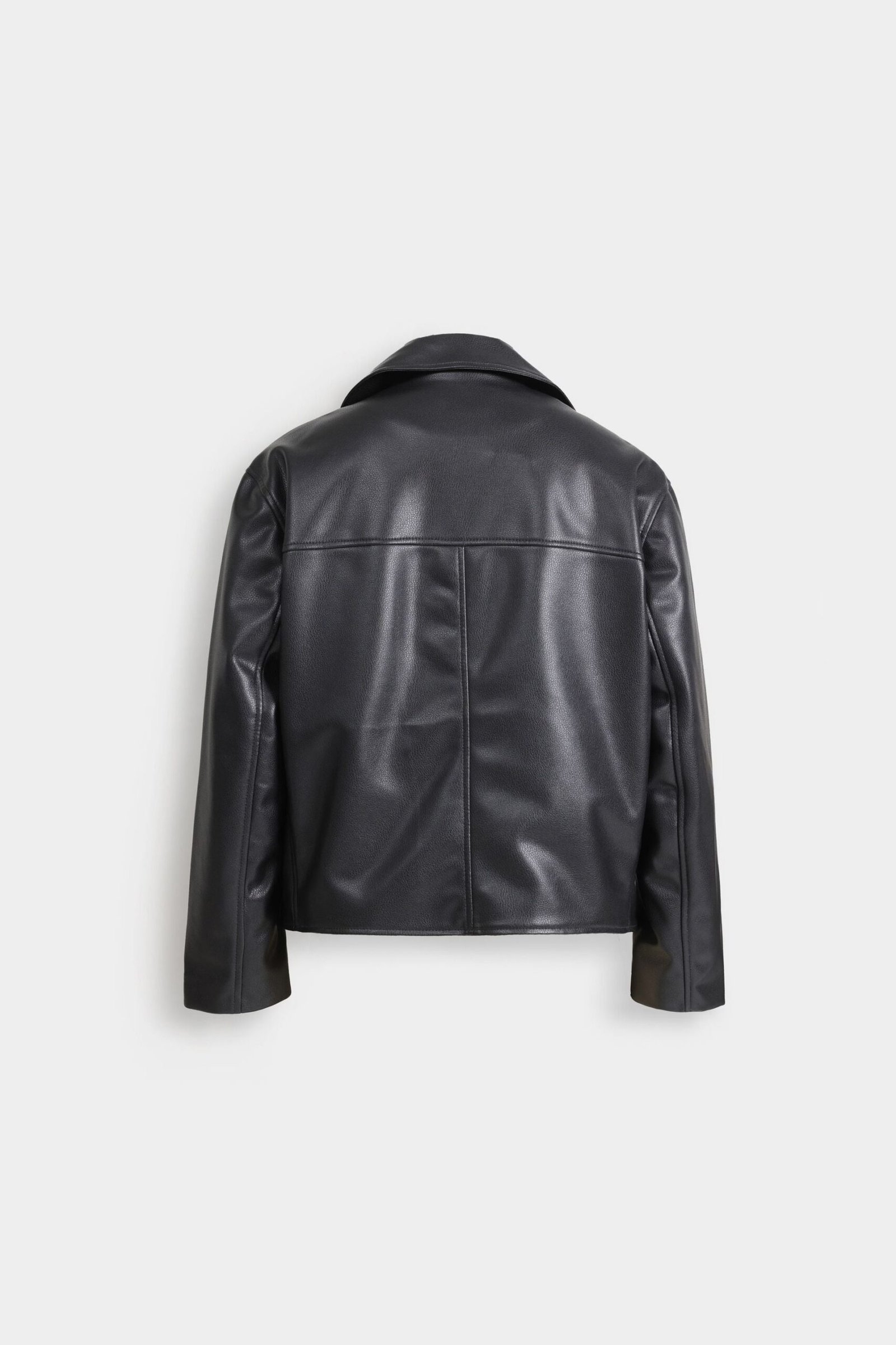 Faux Leather Biker Jacket - Image 7