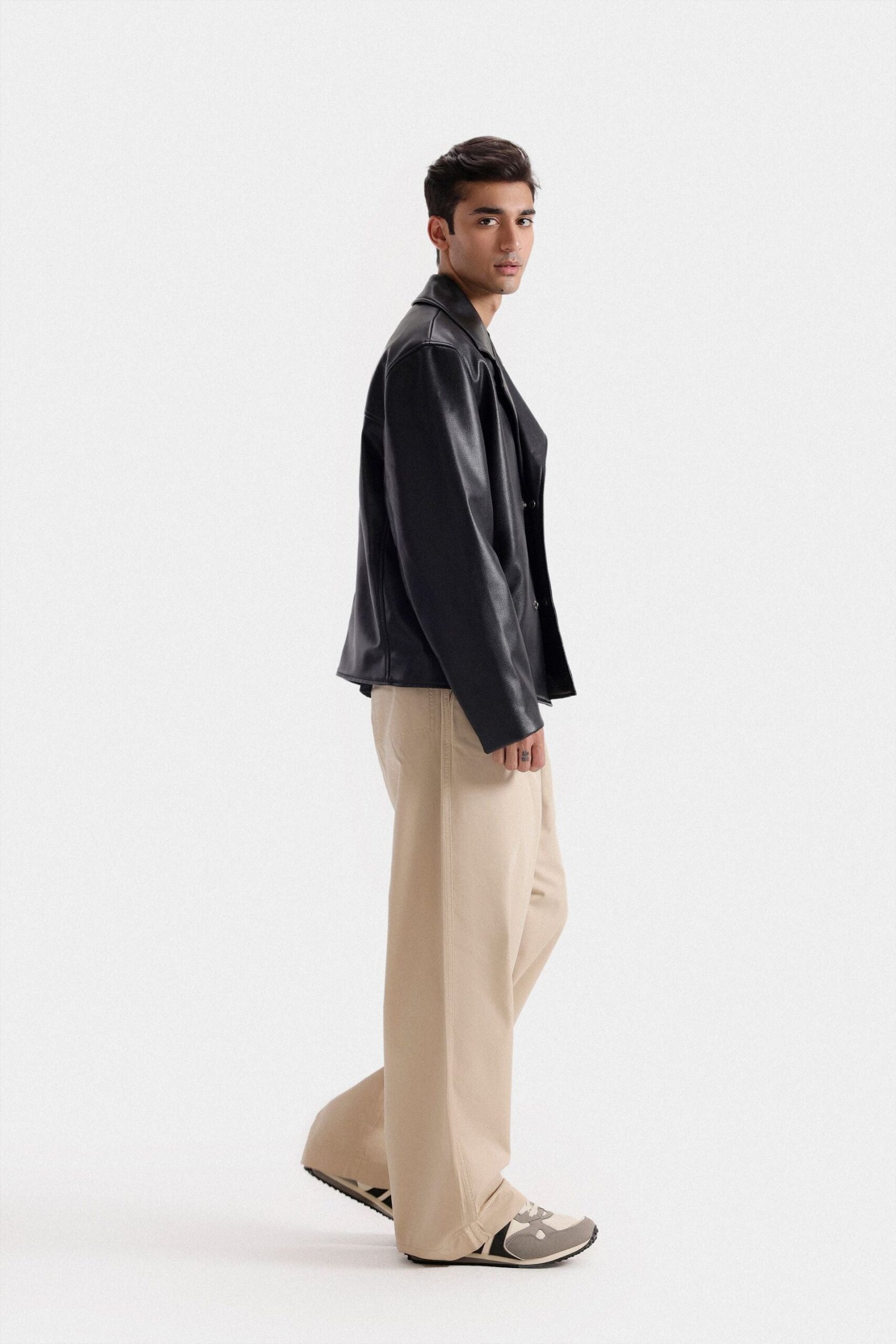 Faux Leather Biker Jacket - Image 3