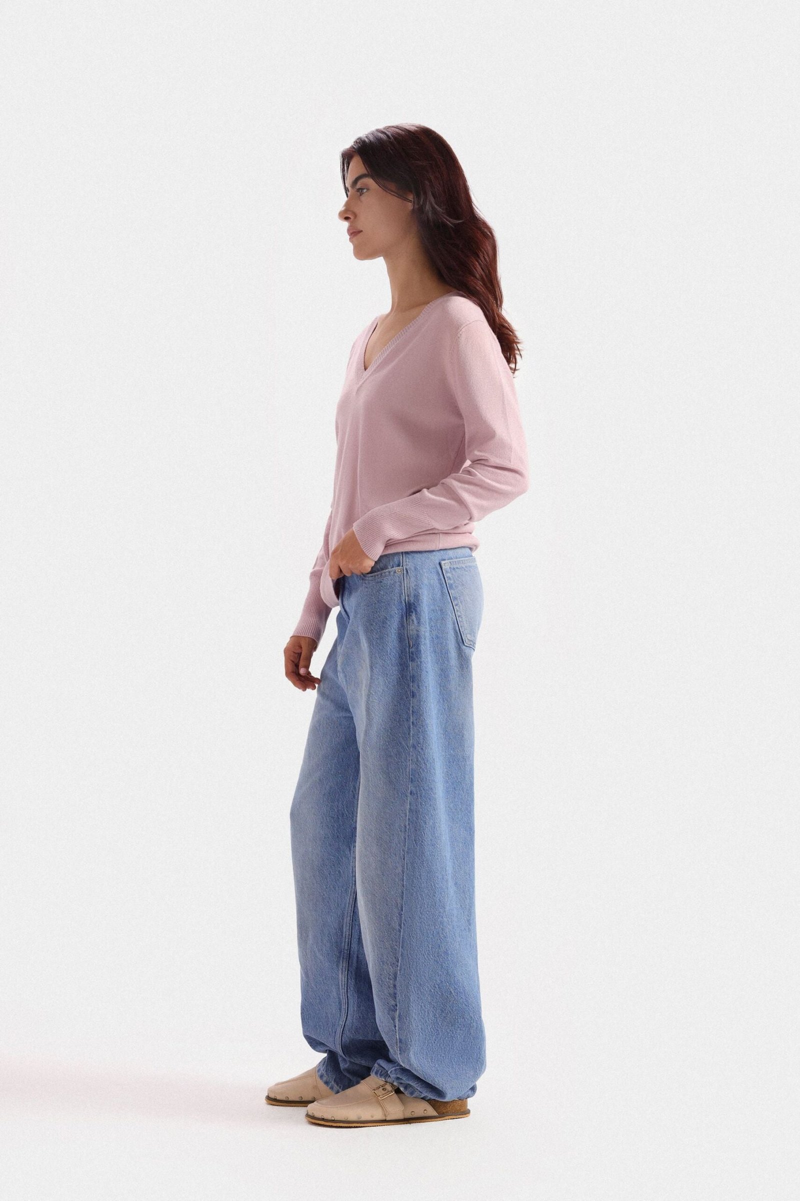 Basic V-Neck Sweater - Image 3