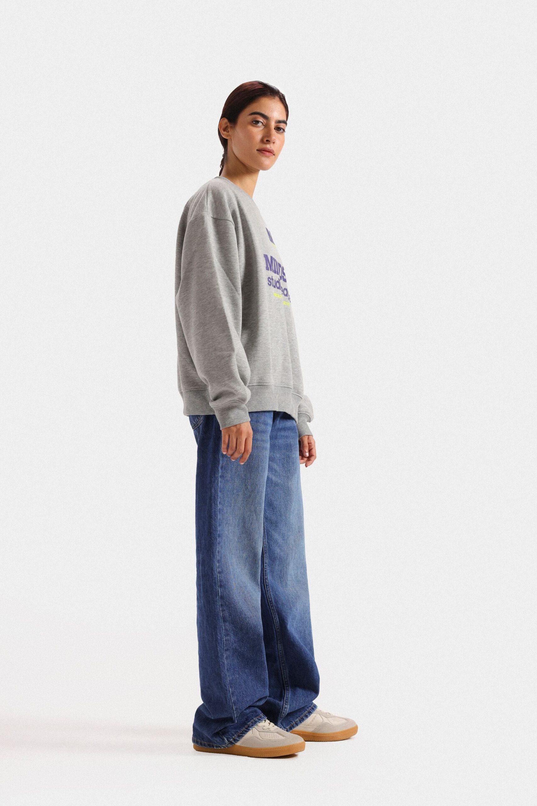 Slogan Print Sweatshirt - Image 3
