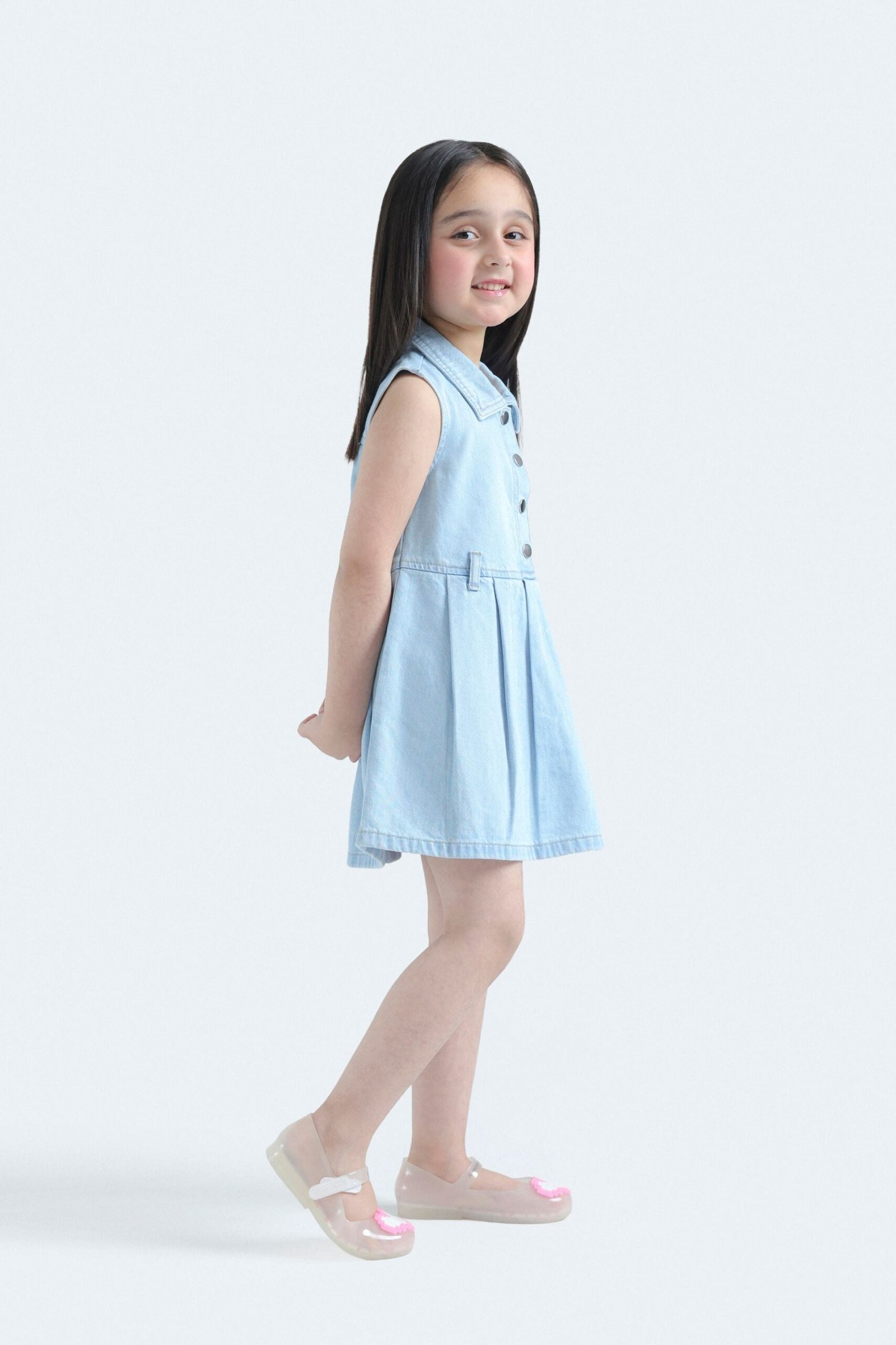 Embroidered Denim Dress - Image 3