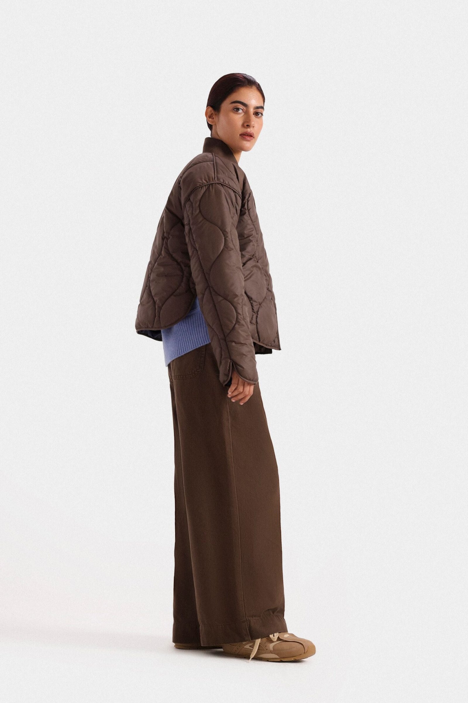 Cropped Quilted Puffer Jacket - Image 11