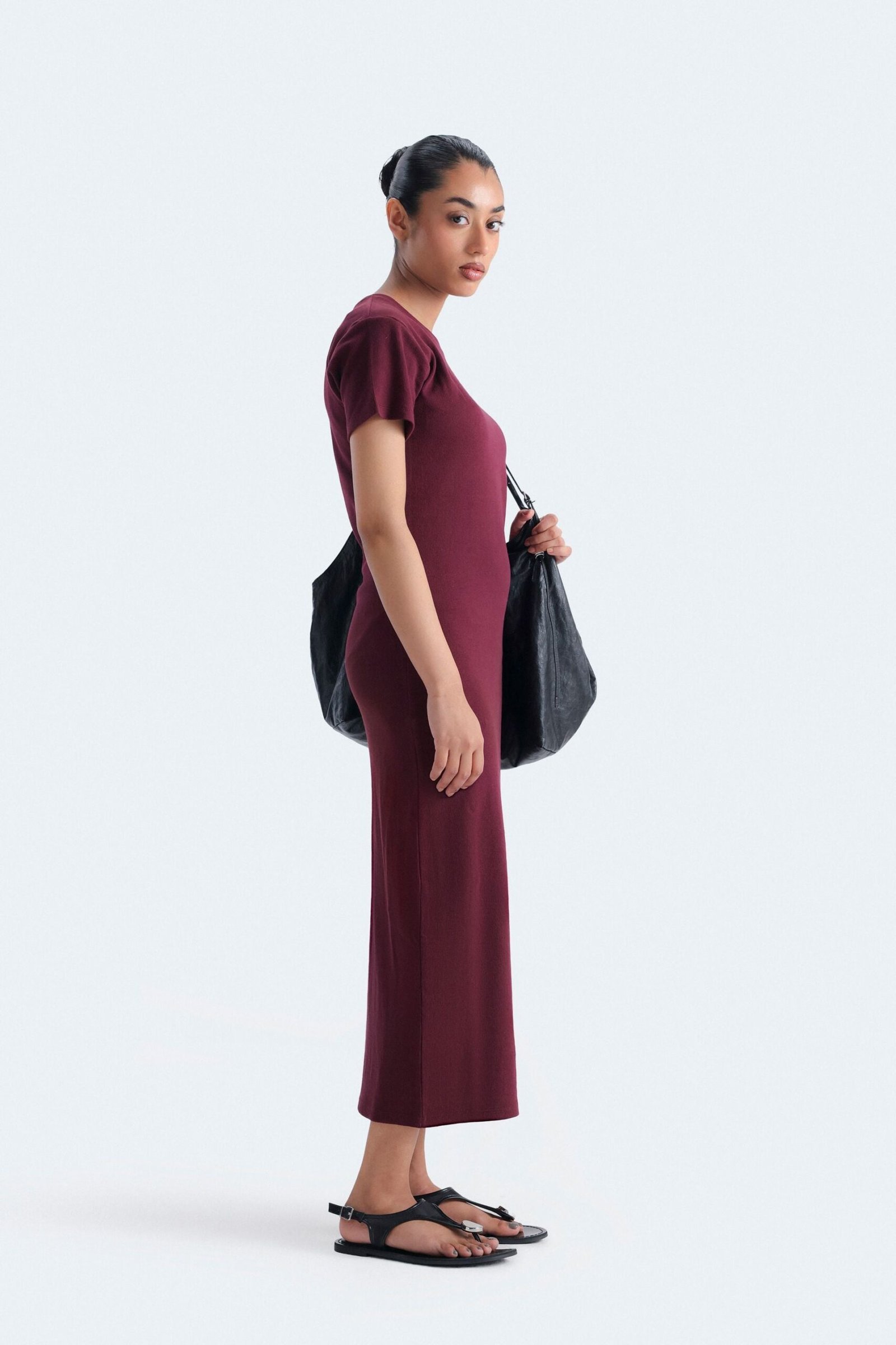 Ribbed Jersey Midi Dress - Image 3
