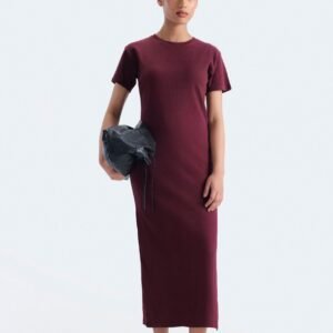 Ribbed Jersey Midi Dress