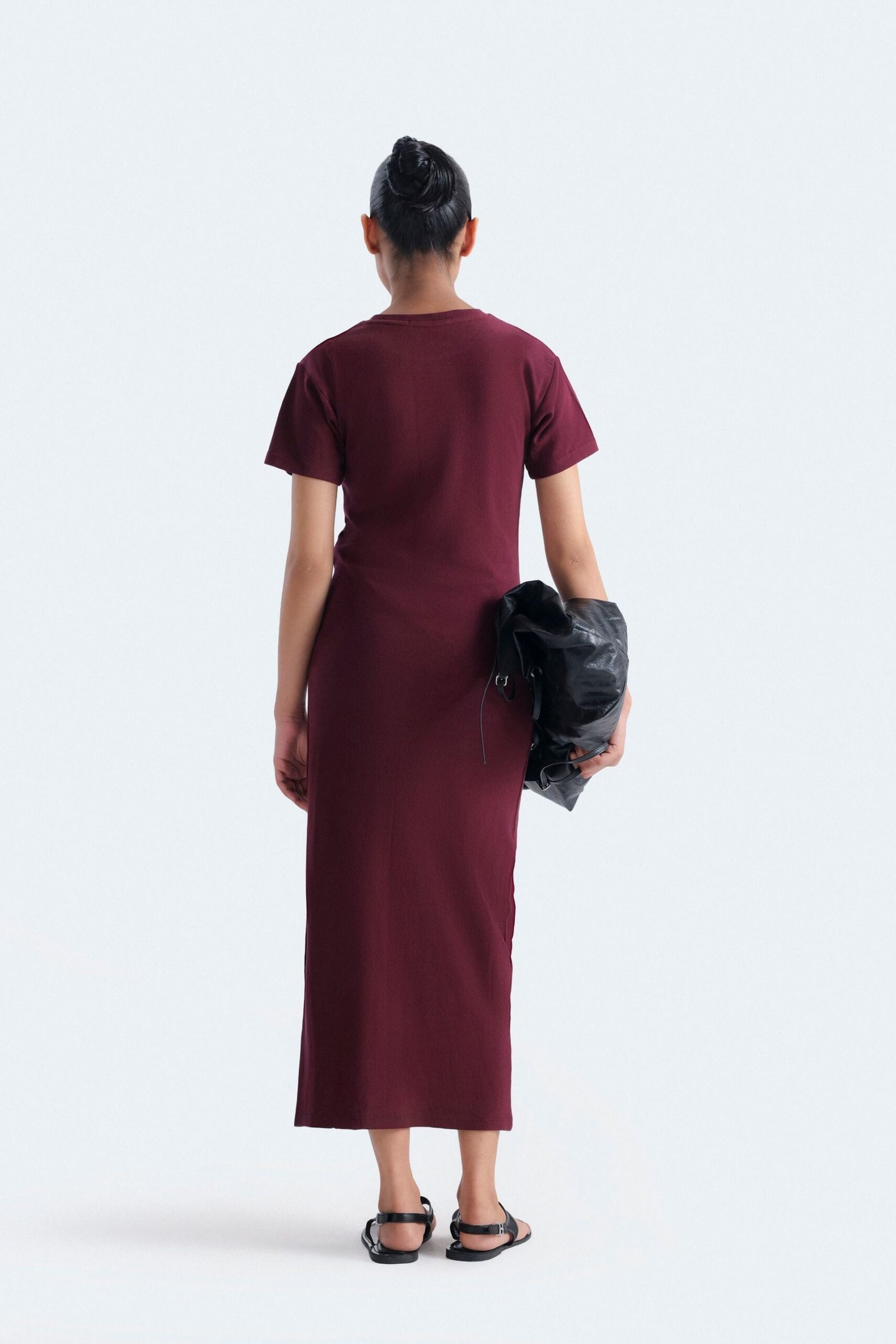 Ribbed Jersey Midi Dress - Image 4