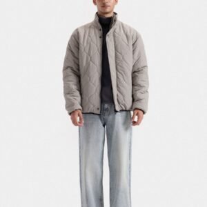 Mock-Neck Quilted Puffer Jacket