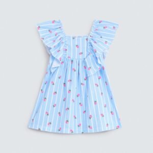 All-Over Print Stripe Dress