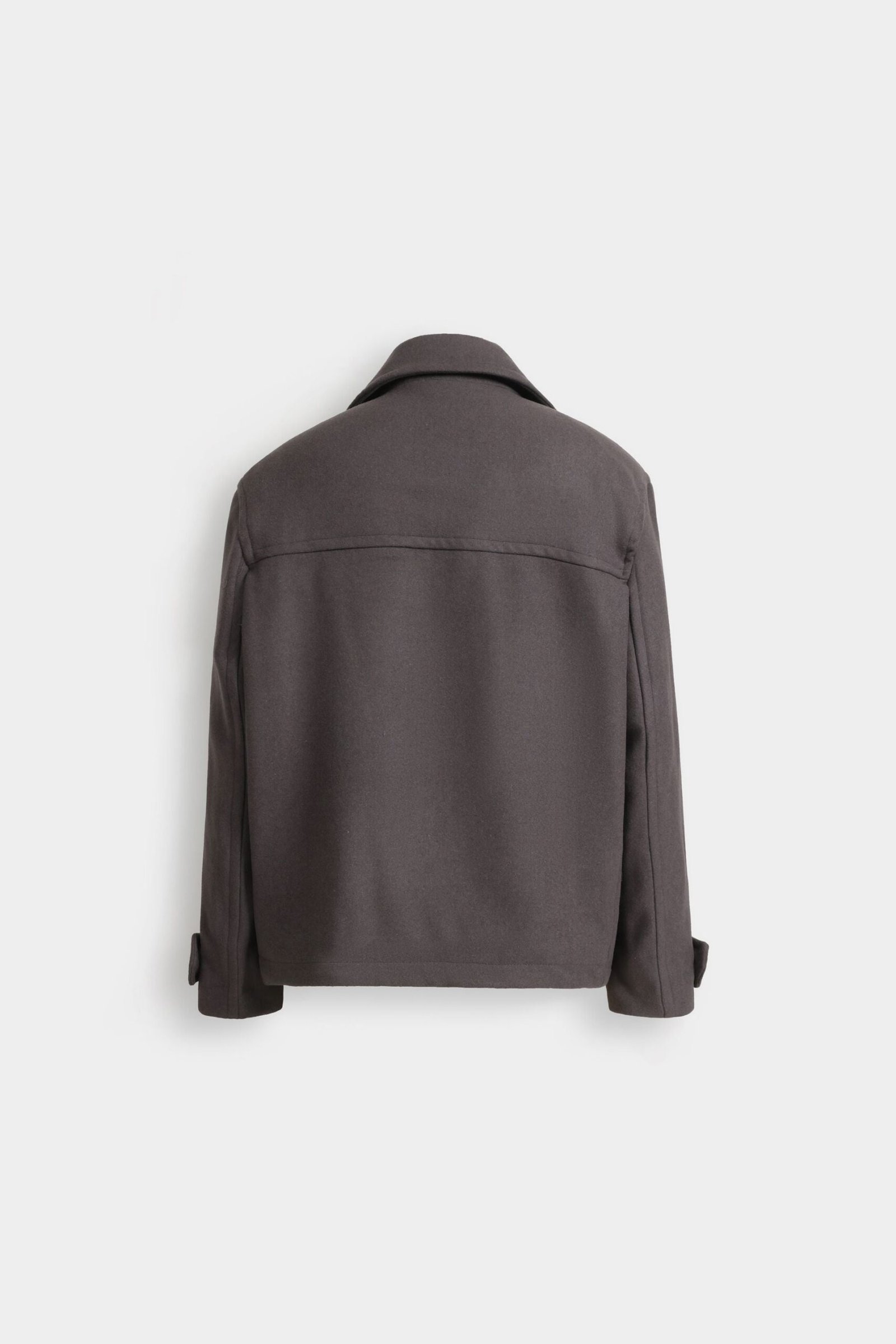Cropped Wool Blend Coat - Image 3