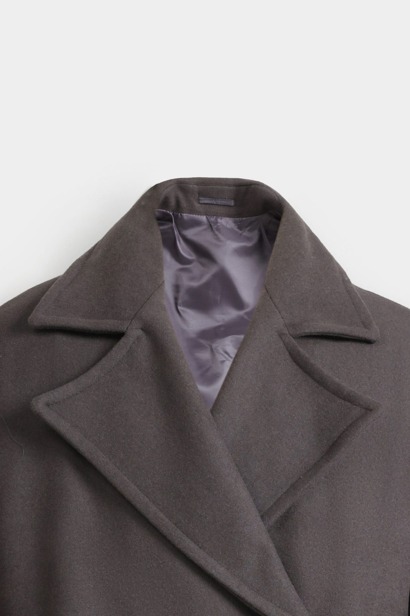 Cropped Wool Blend Coat - Image 2
