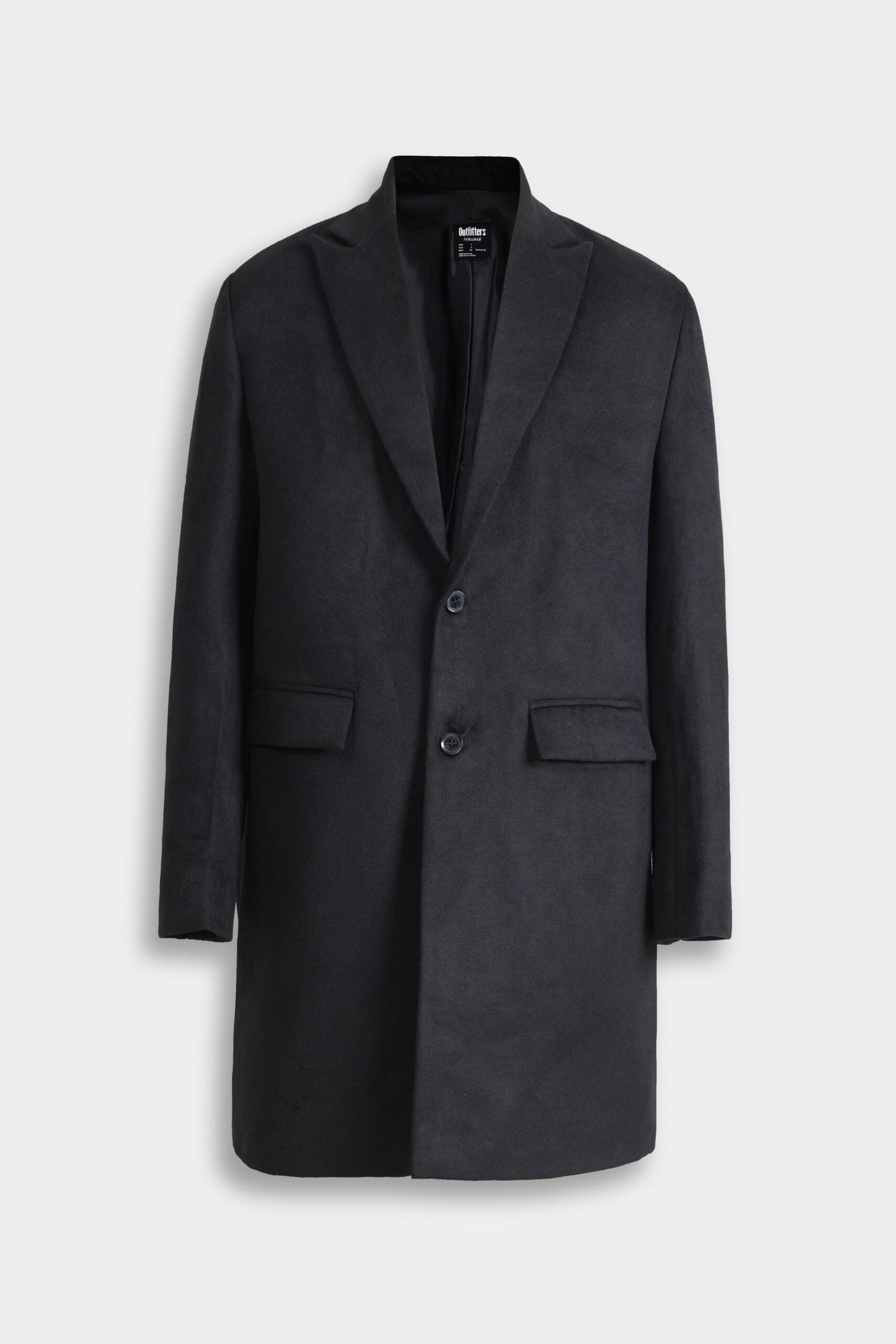 Felt Textured Long Coat - Image 5