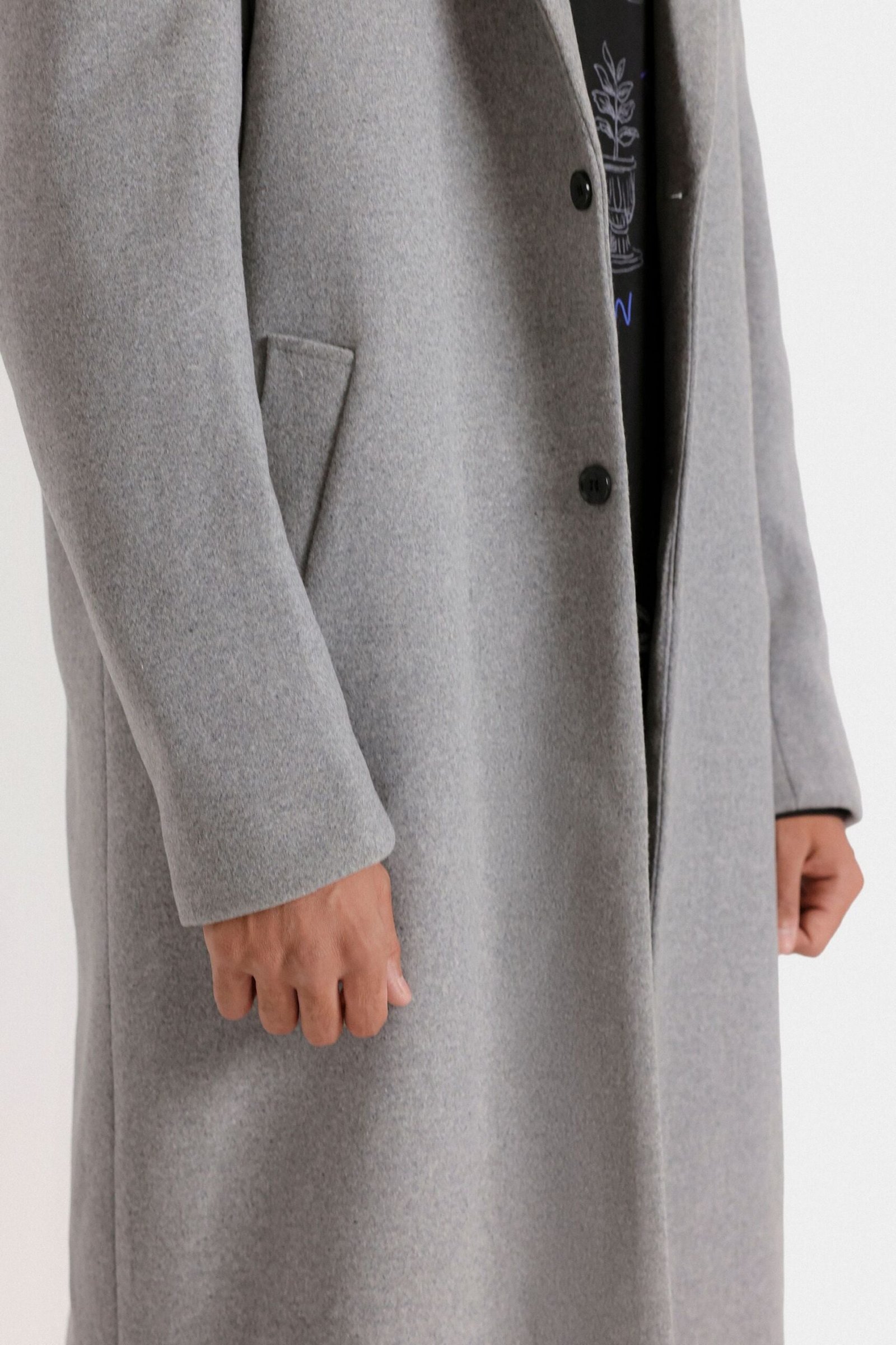 Wool Blend Long Coat - Image 2