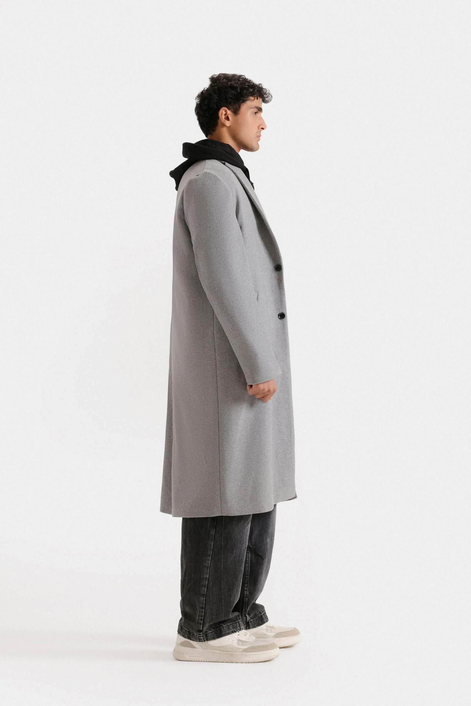 Wool Blend Long Coat - Image 3