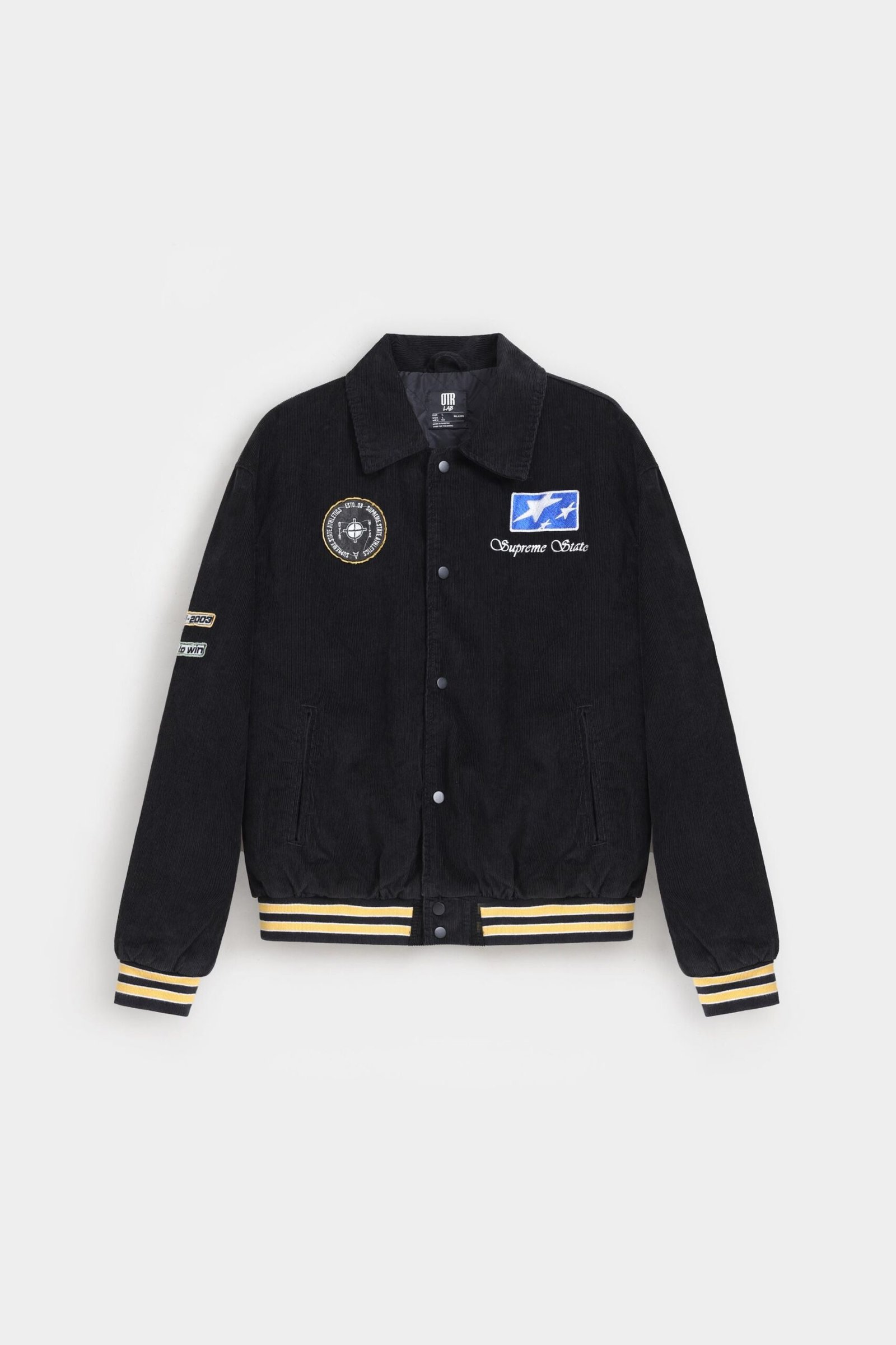 Embroidered Slogan Corduroy Jacket - Image 6