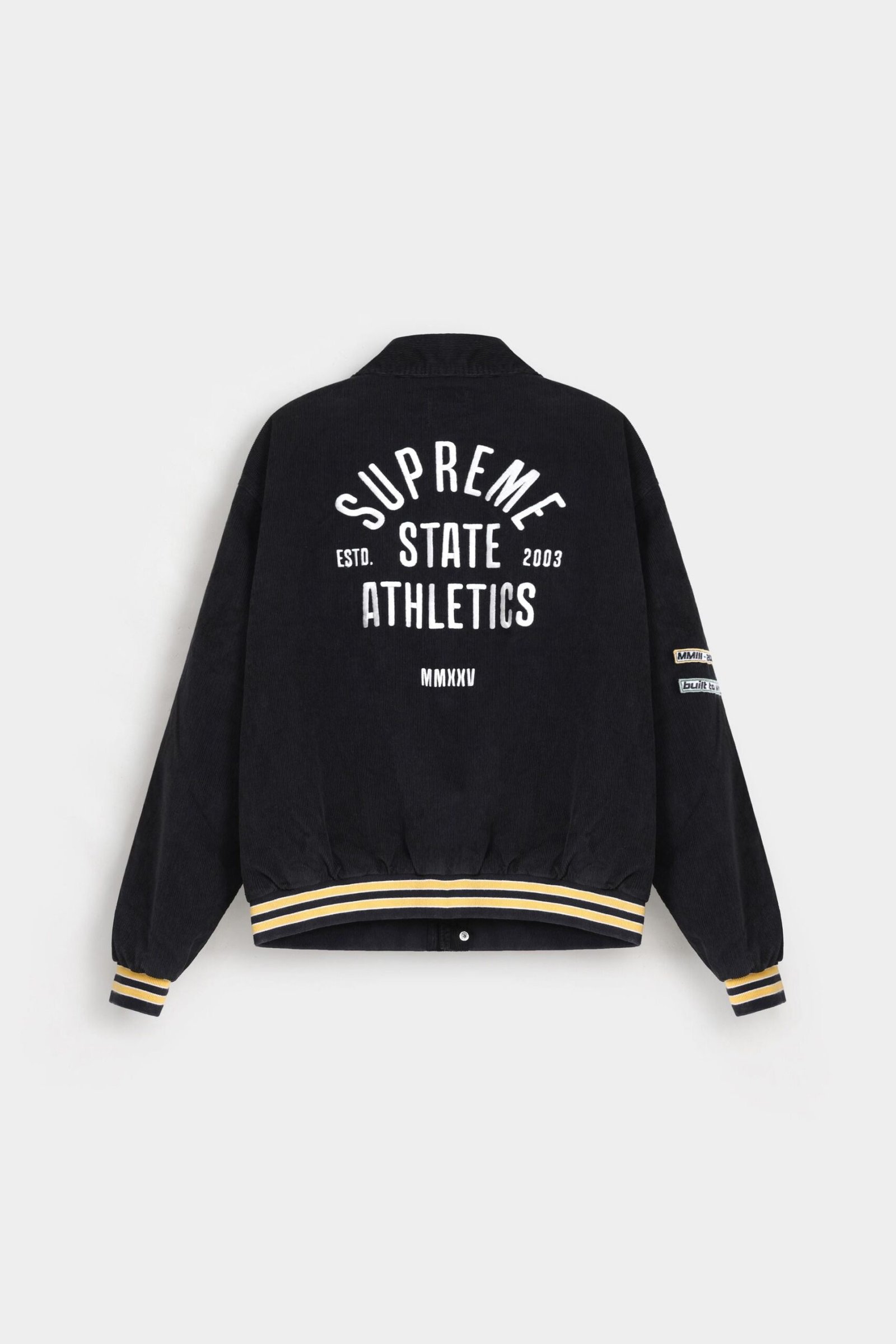Embroidered Slogan Corduroy Jacket - Image 9