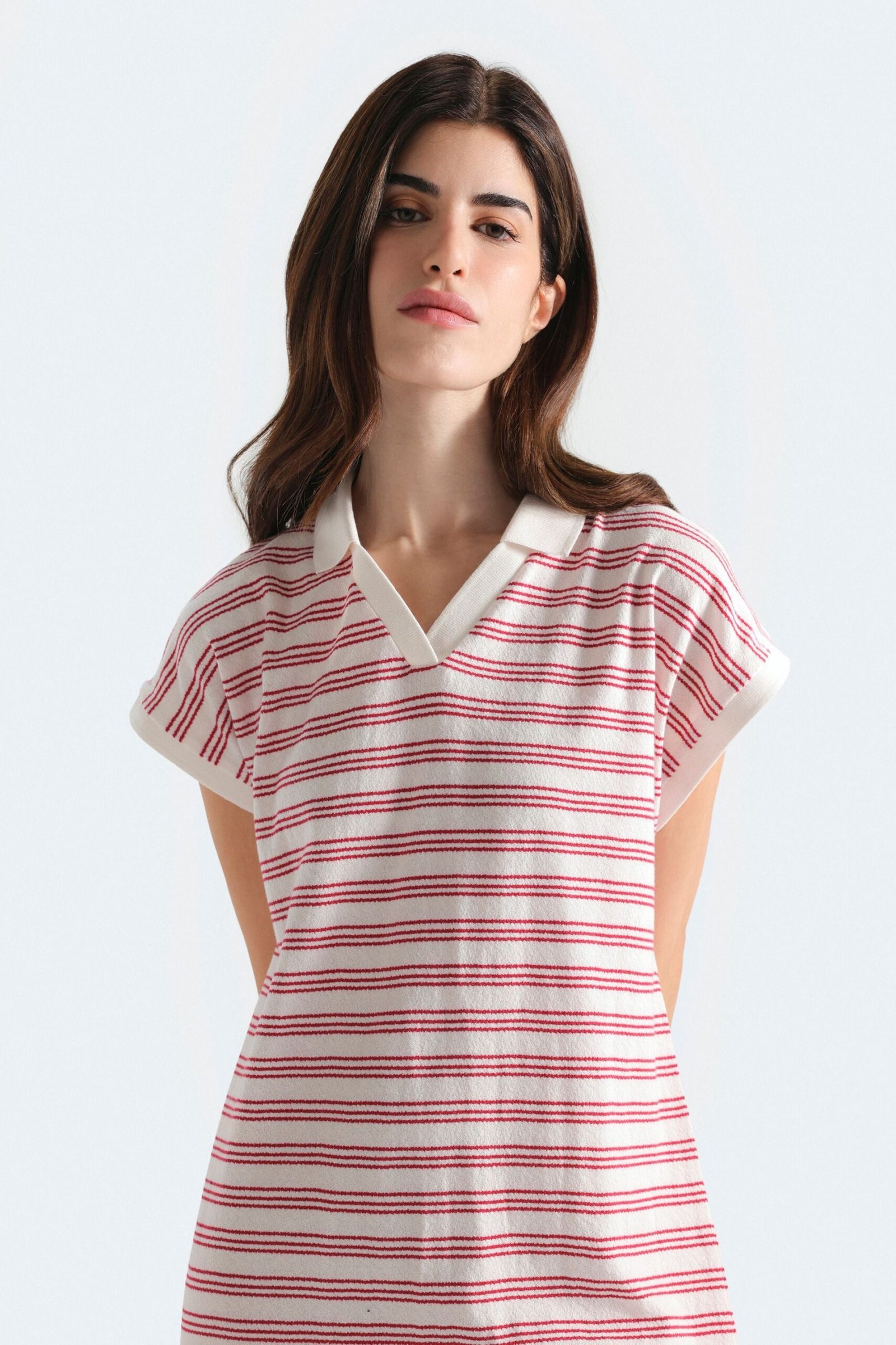 Striped Polo Dress - Image 9