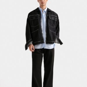 Denim Jacket With Stitching Detail