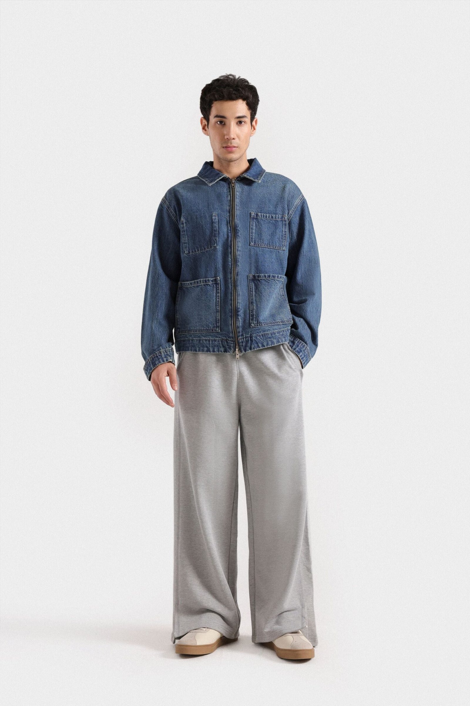Zipper Denim Jacket - Image 2