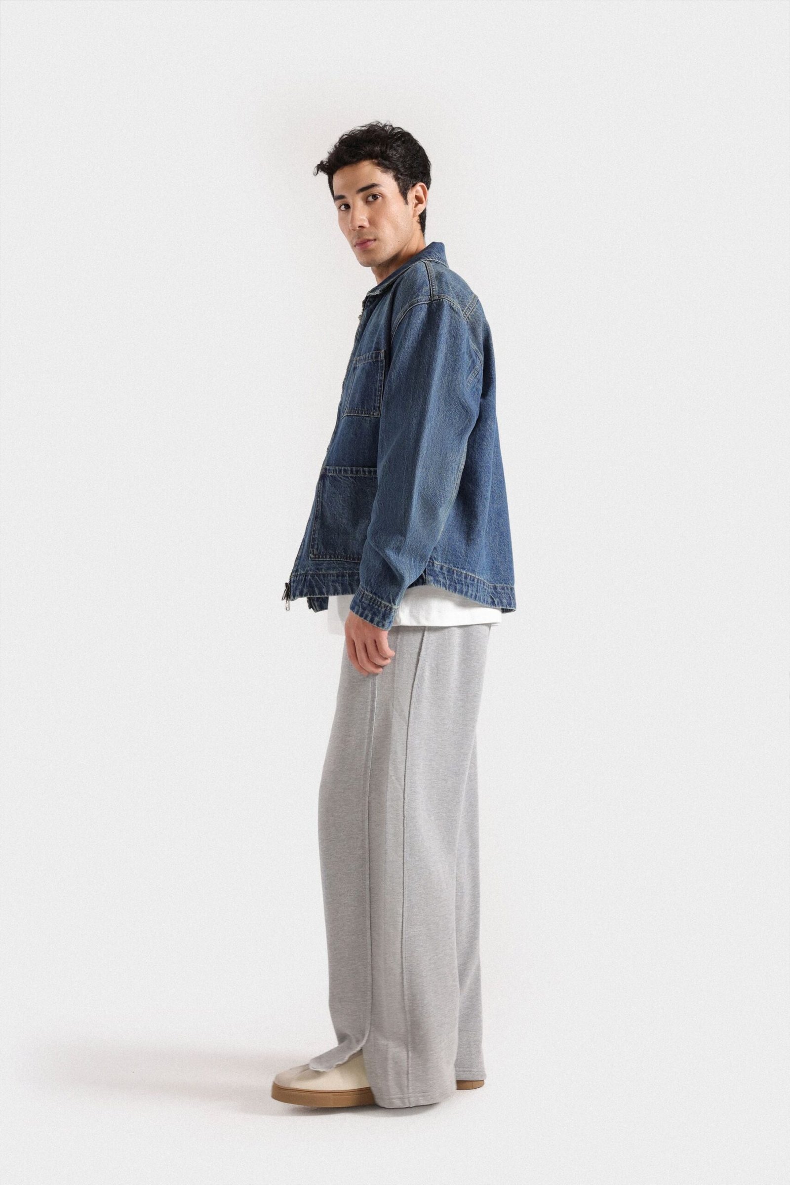 Zipper Denim Jacket - Image 4