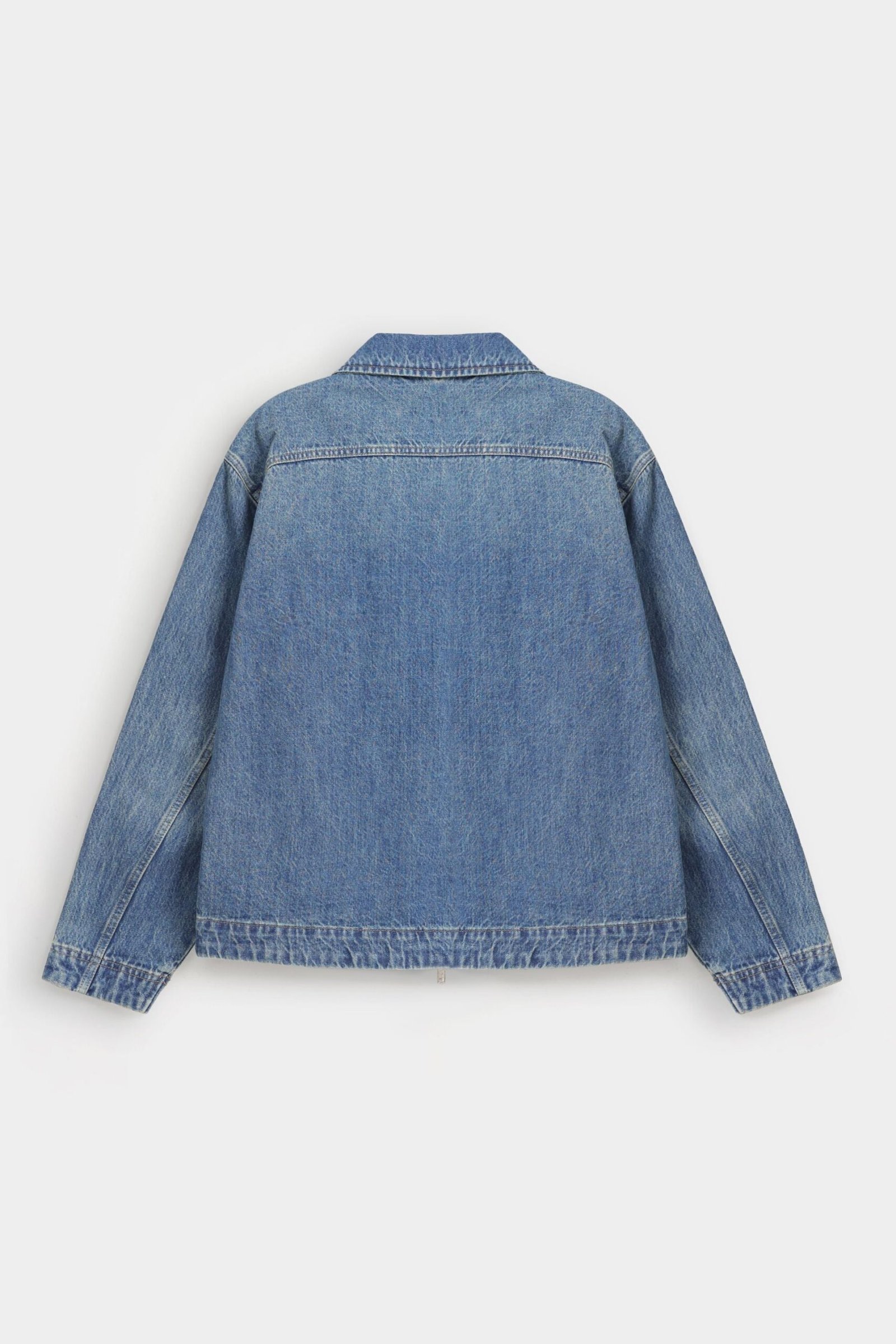 Zipper Denim Jacket - Image 8