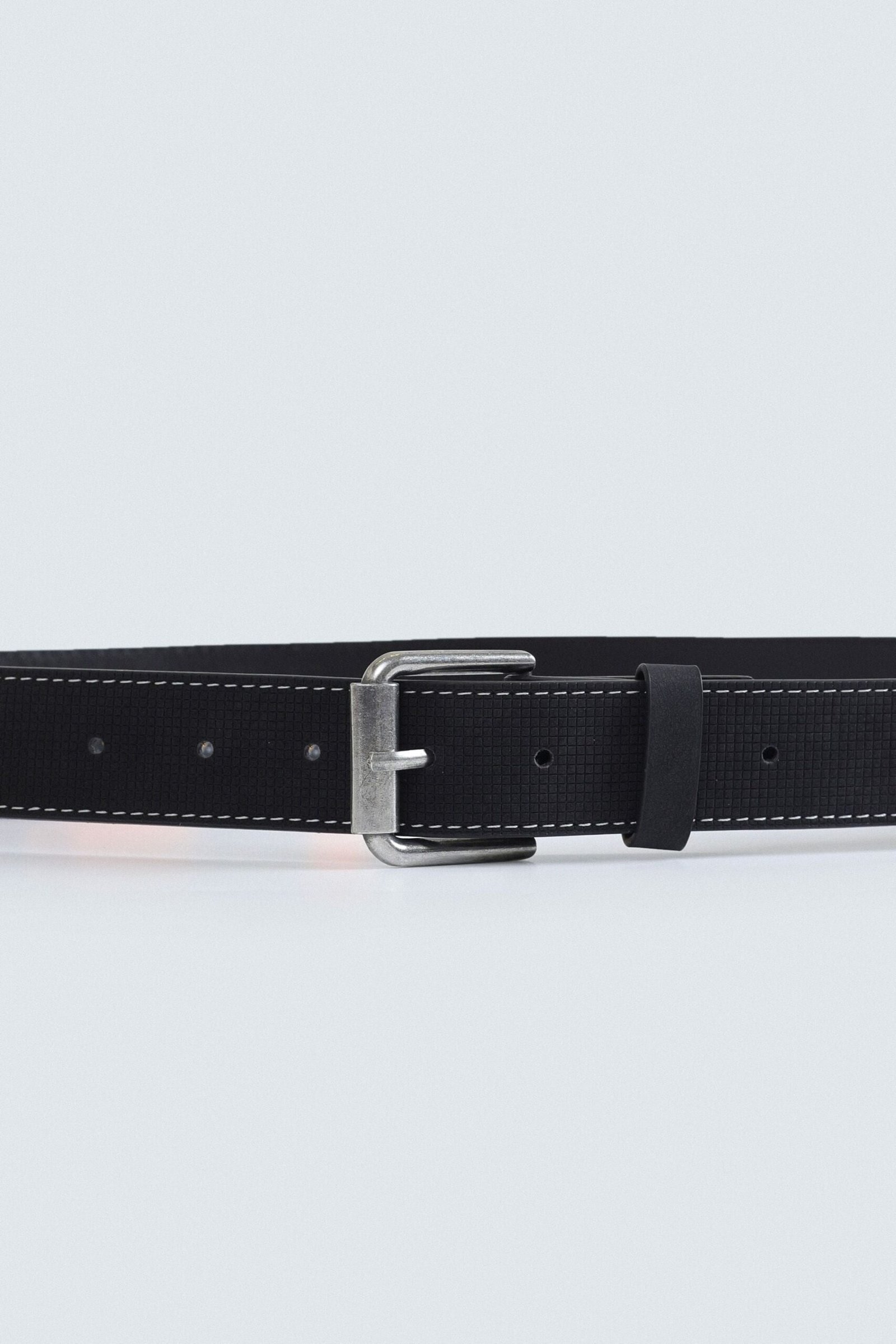 Checkered Faux Leather Belt - Image 2