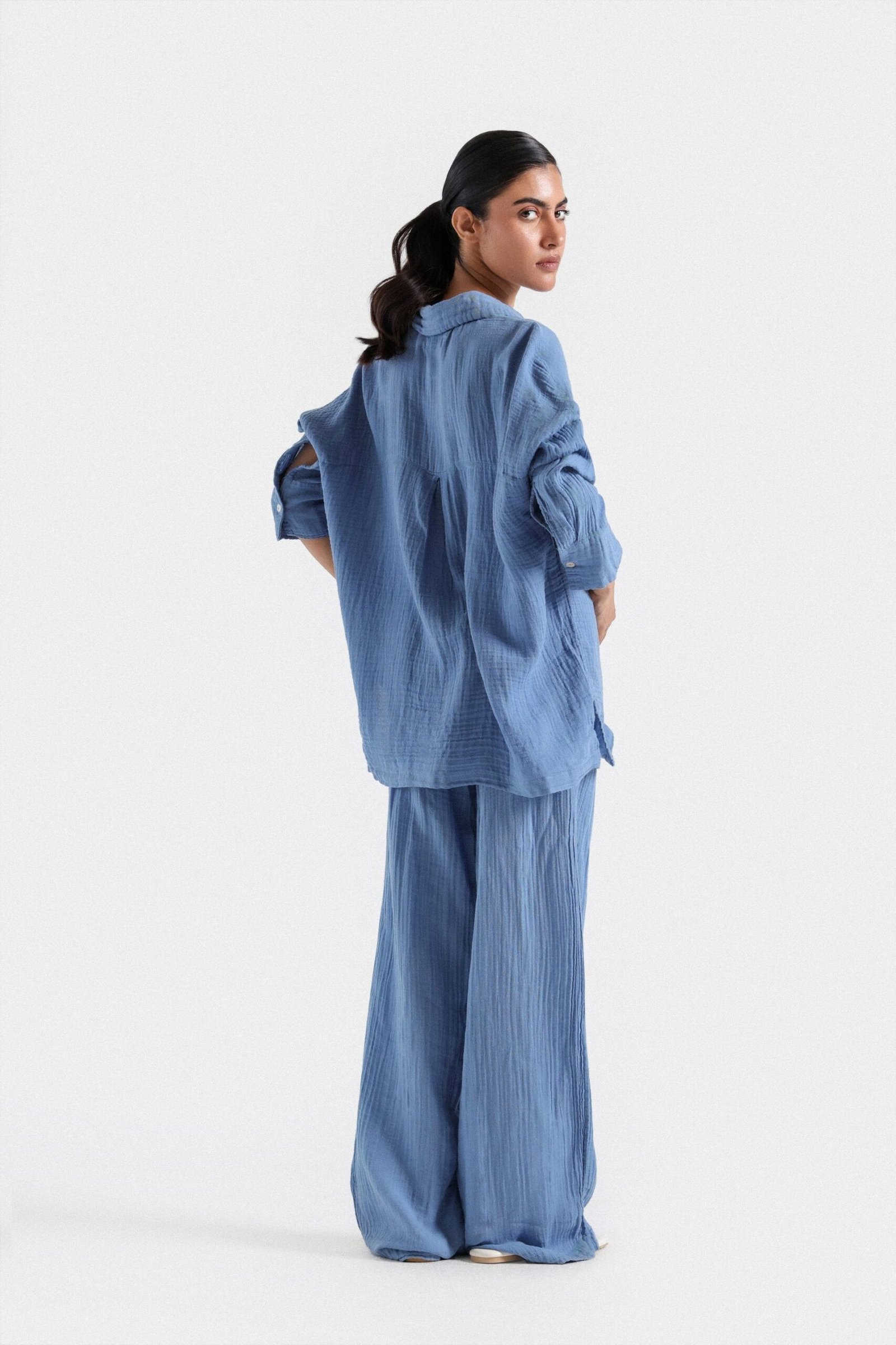Straight Crinkle Trousers - Image 9