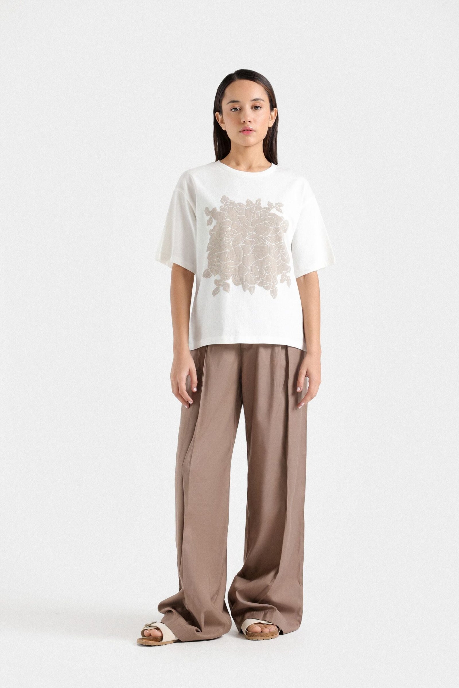 Pleated Wide Leg Pants - Image 10
