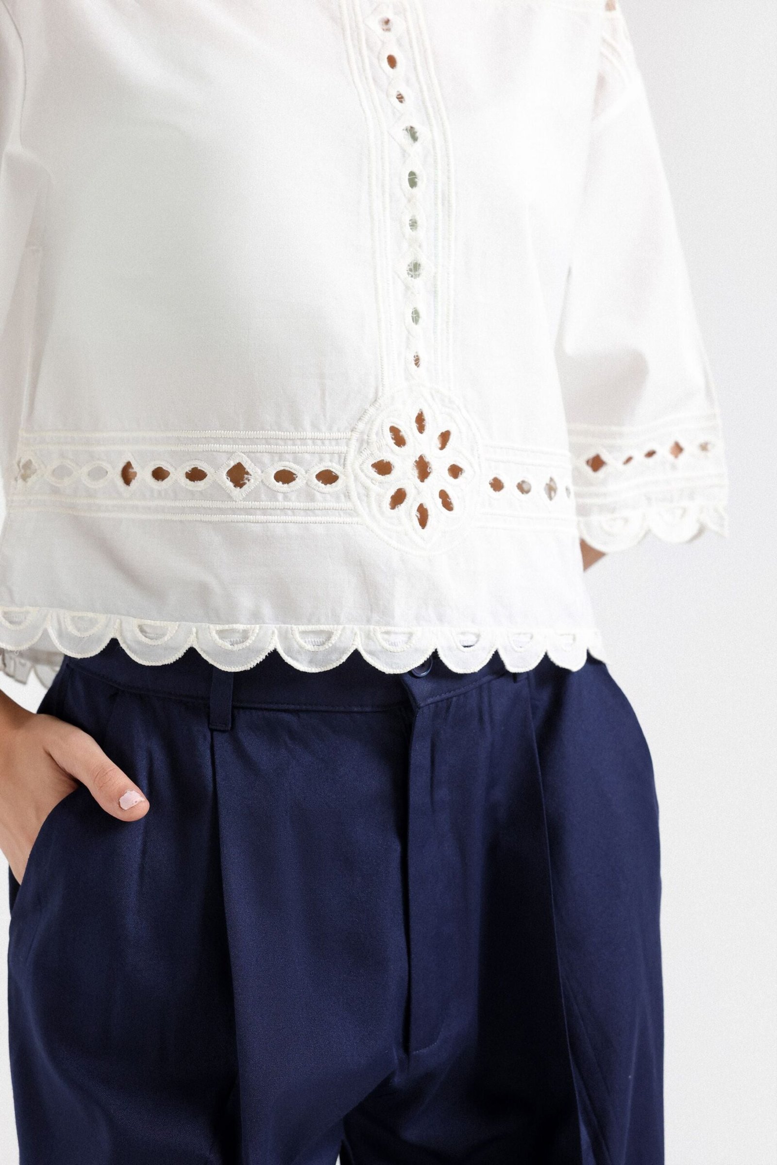 Pleated Wide Leg Pants - Image 2