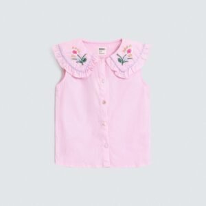 Embroidered Peter Pan Collar Shirt
