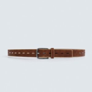 Suede Belt With Cutout Detail