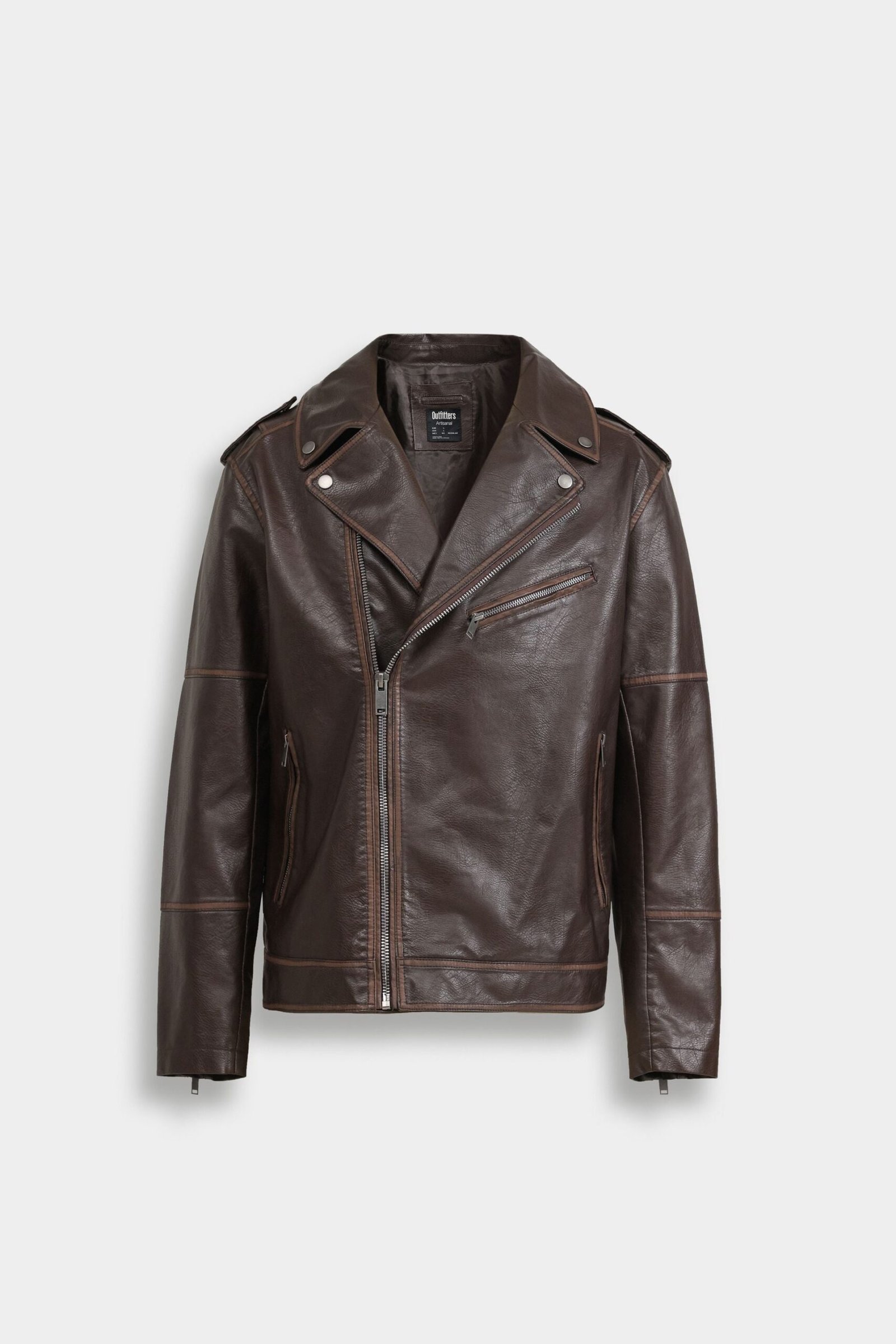 Faux Leather Biker Jacket - Image 13