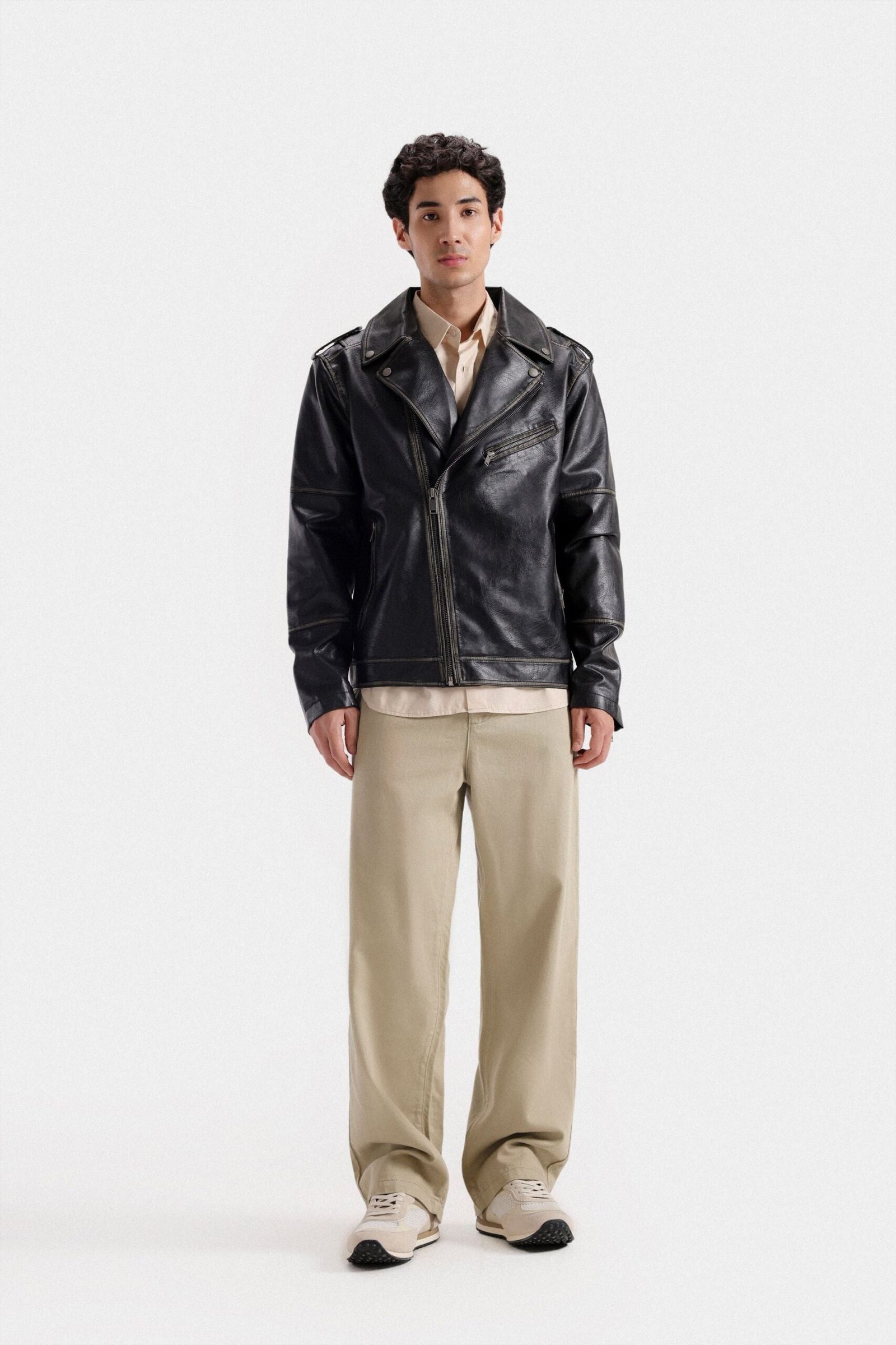 Faux Leather Biker Jacket