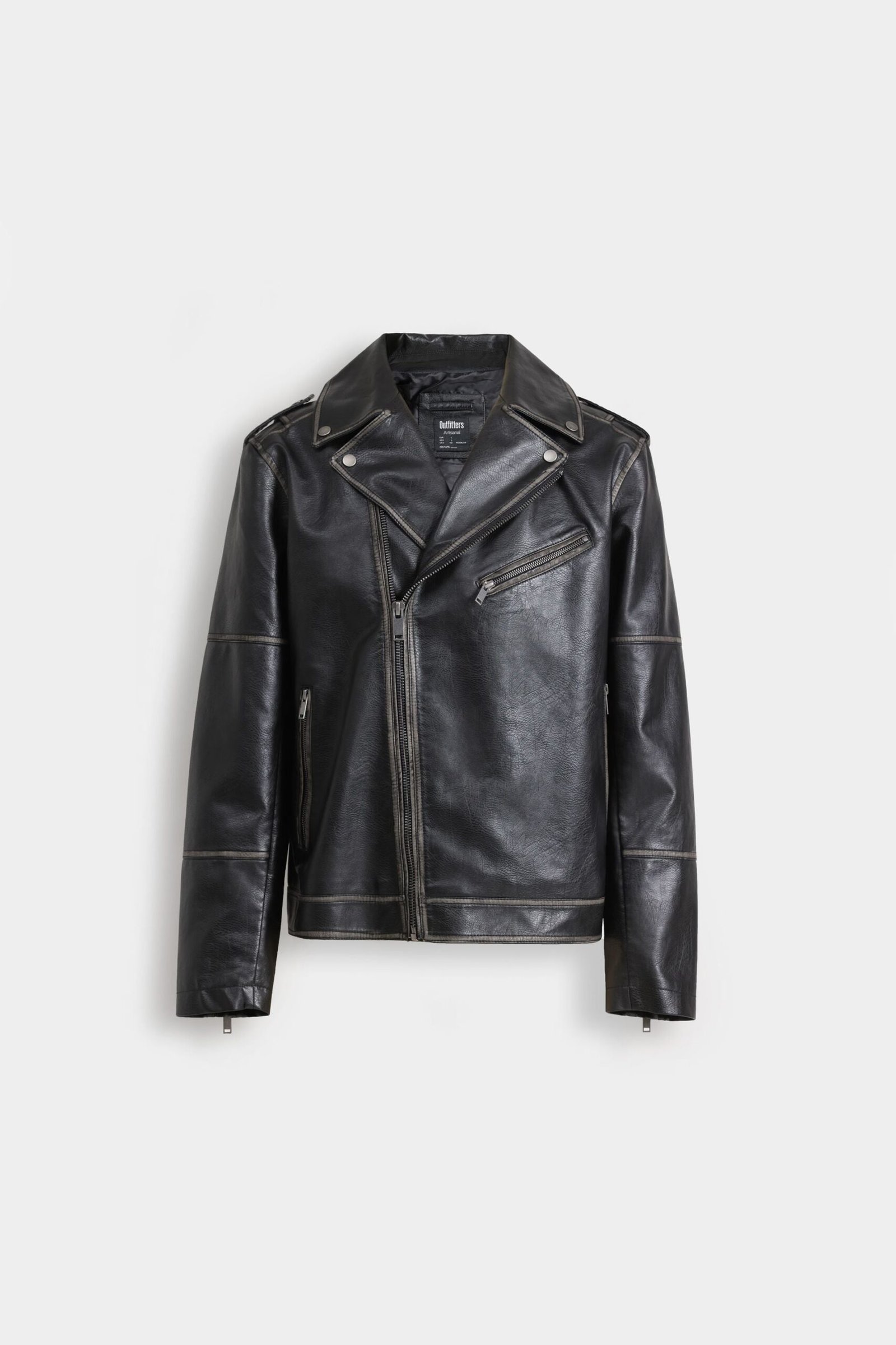Faux Leather Biker Jacket - Image 6