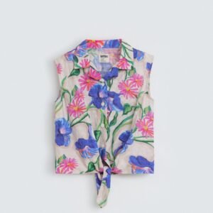 Cropped Printed Blouse