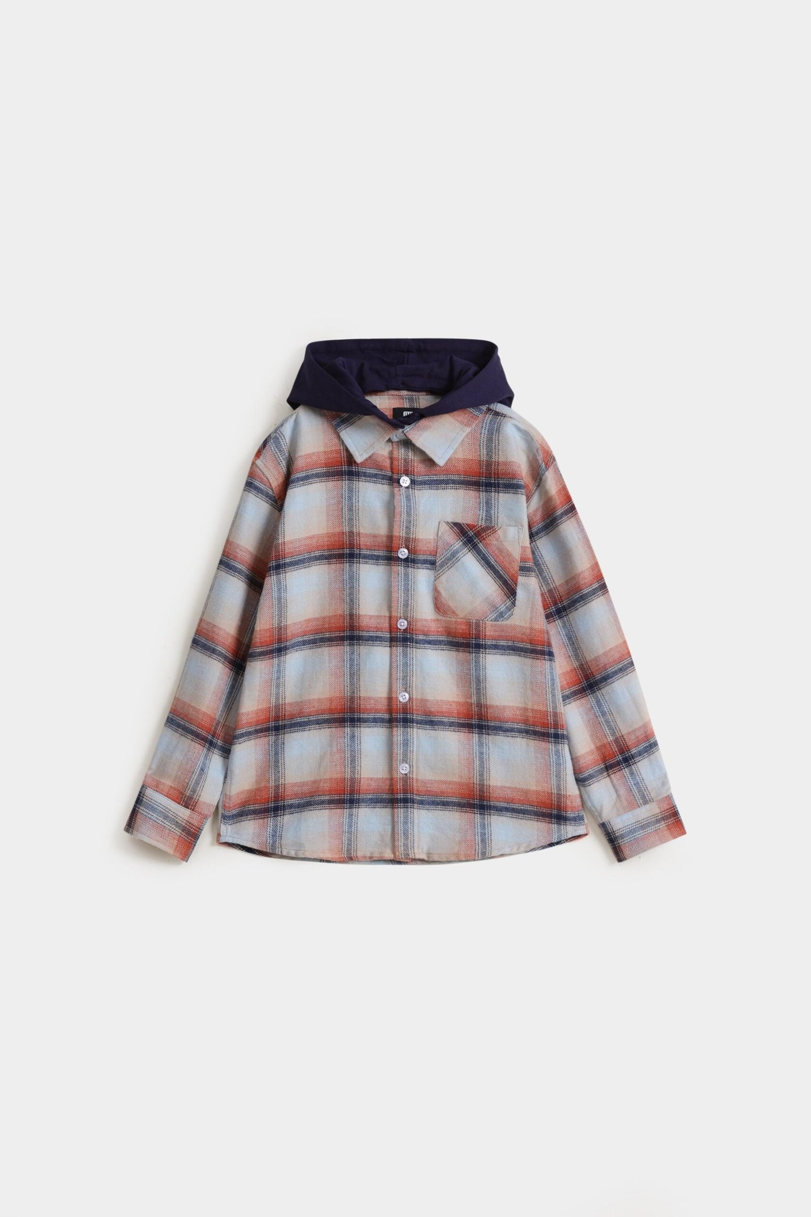 Checkered Shirt With Hood