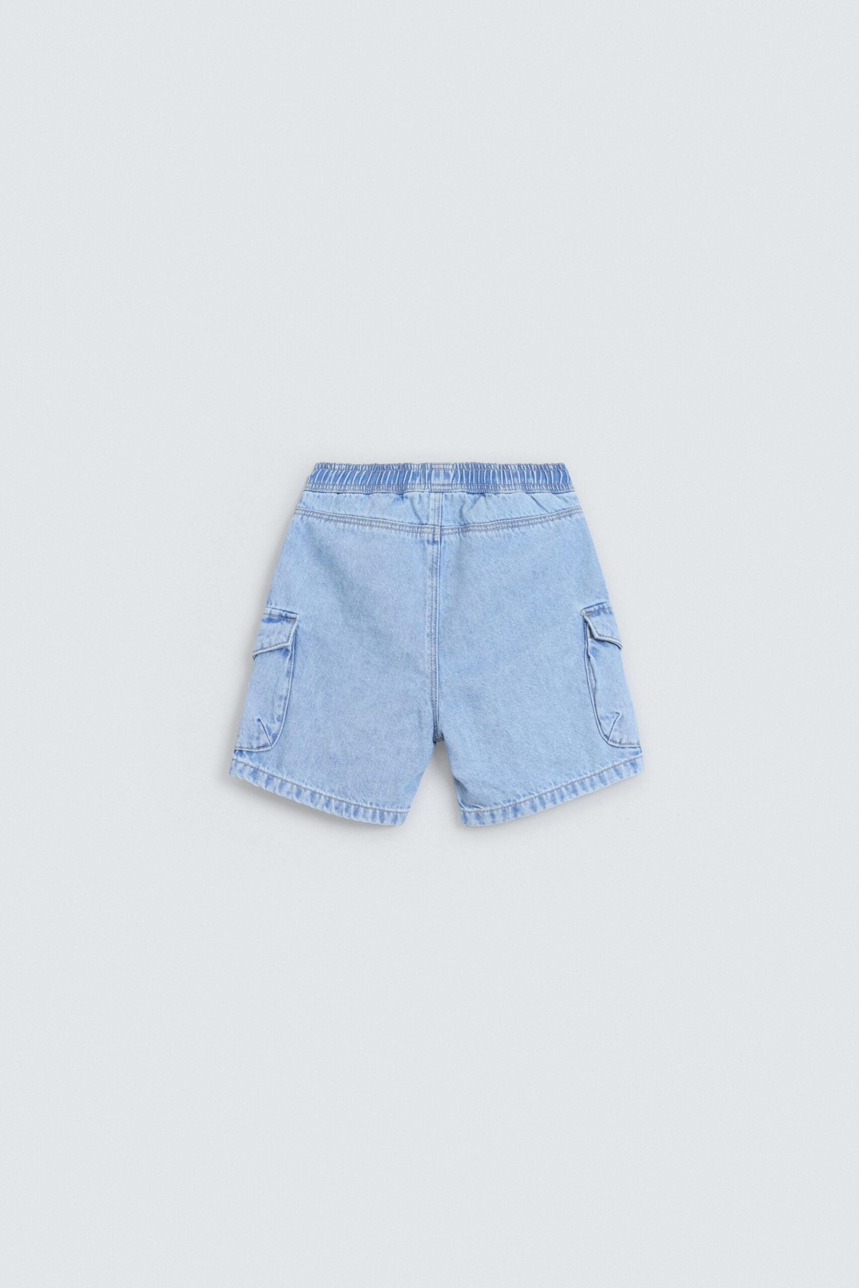 Denim Cargo Shorts - Image 3