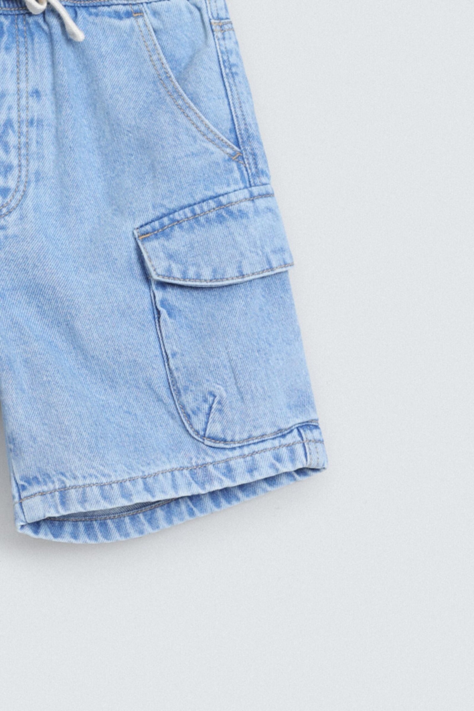 Denim Cargo Shorts - Image 2