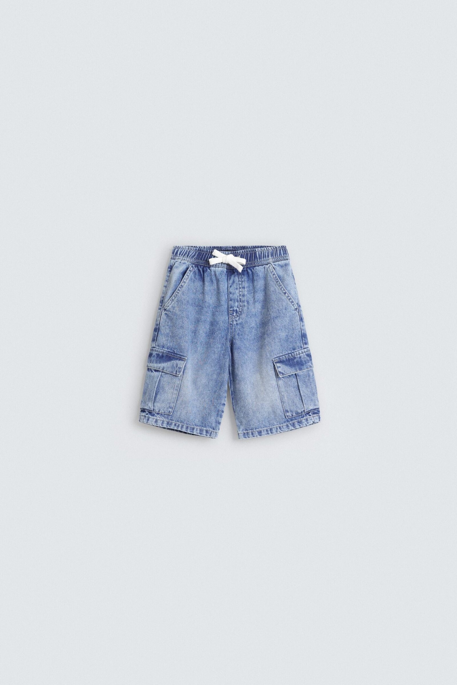 Denim Cargo Shorts
