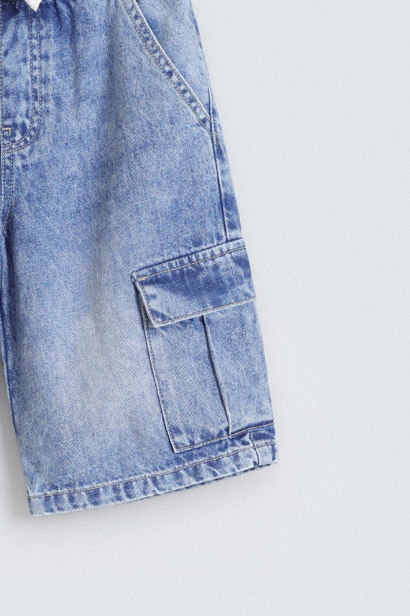 Denim Cargo Shorts - Image 2
