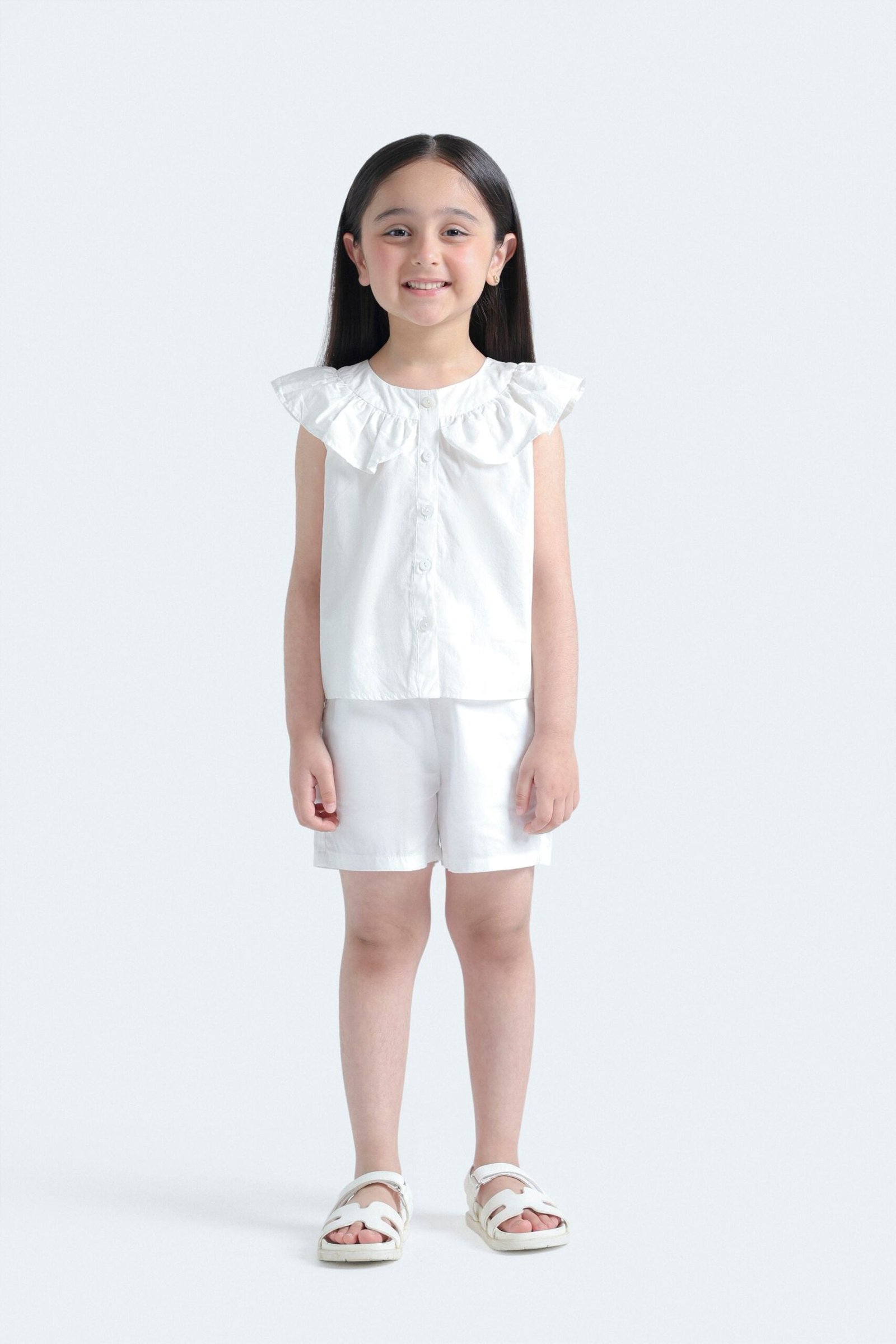 Cropped Shirt With Ruffle Detail - Image 4