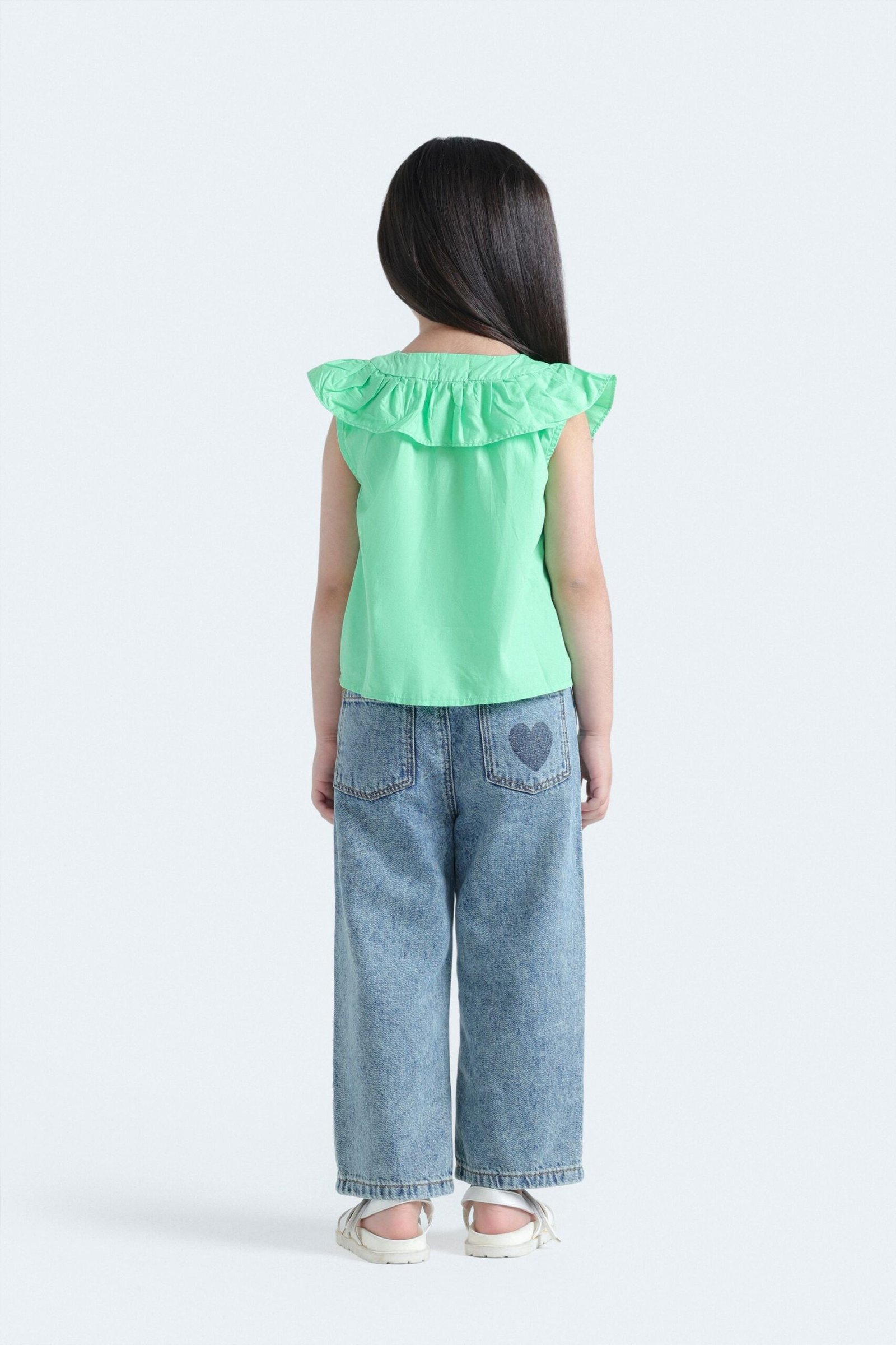 Cropped Shirt With Ruffle Detail - Image 12