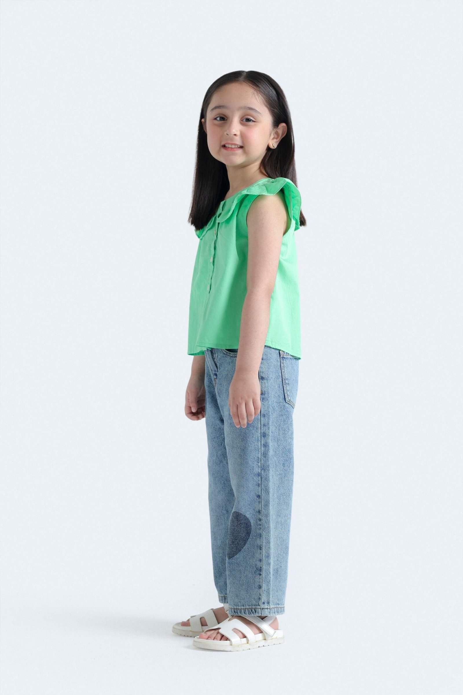 Cropped Shirt With Ruffle Detail - Image 11