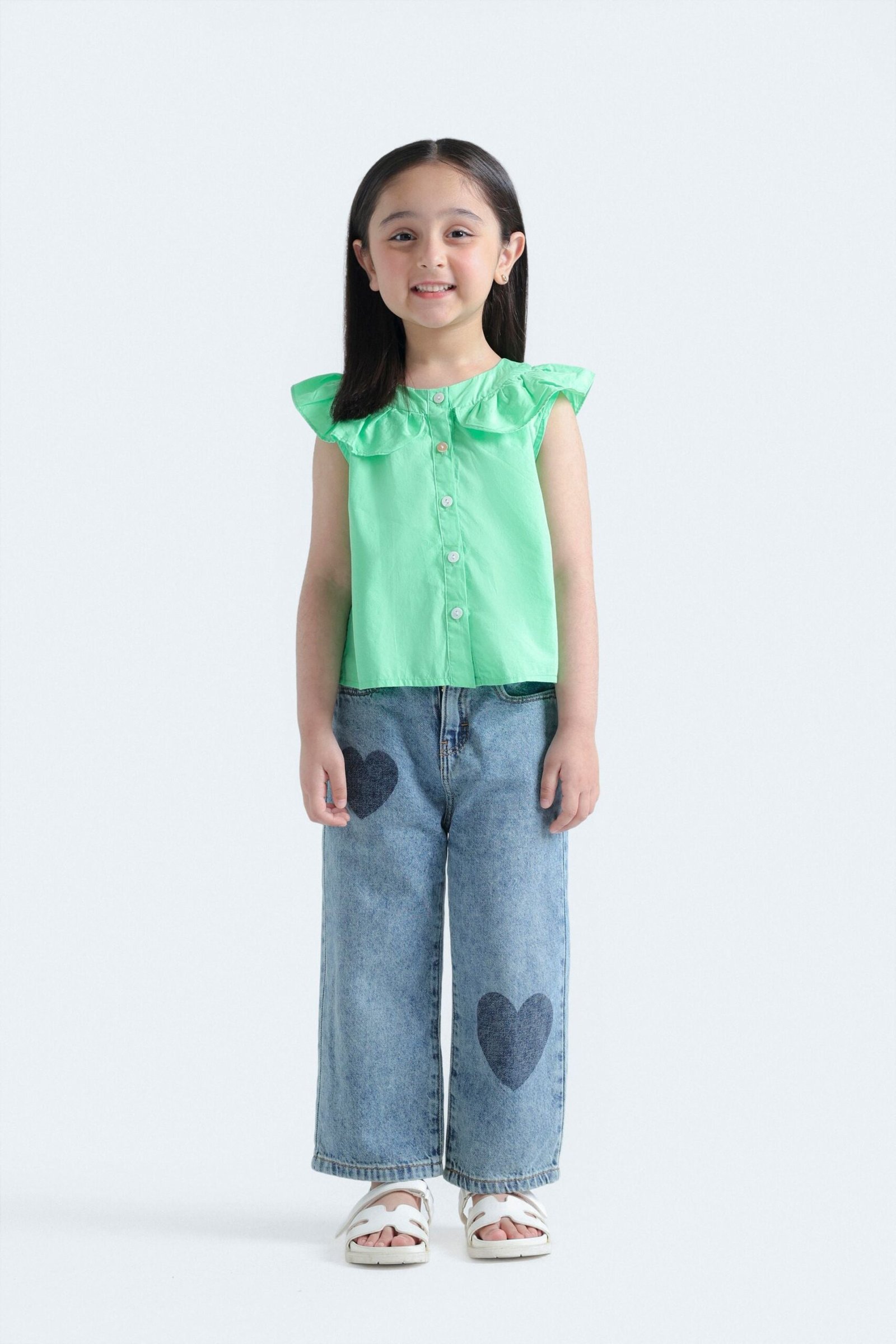 Cropped Shirt With Ruffle Detail - Image 10
