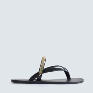 Strap Flats With Metal Detail