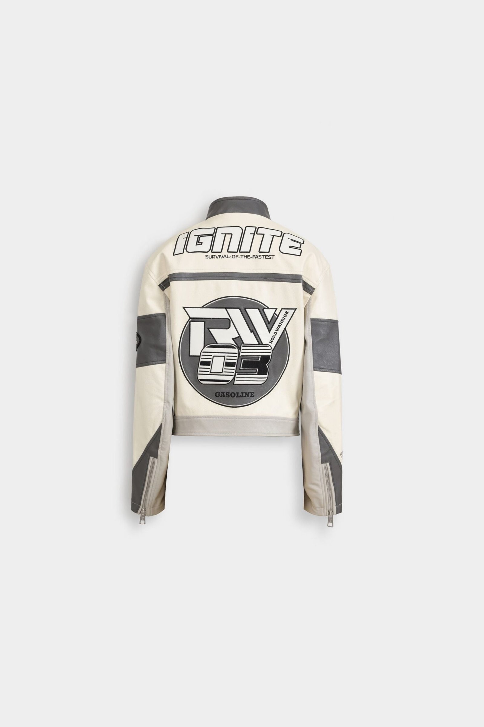Faux Leather Biker Jacket - Image 9