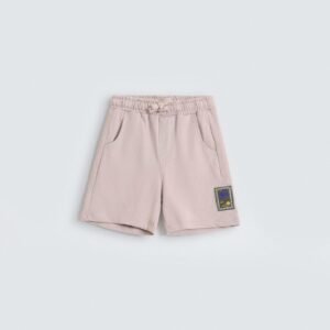 Knitted Shorts with Label Patch