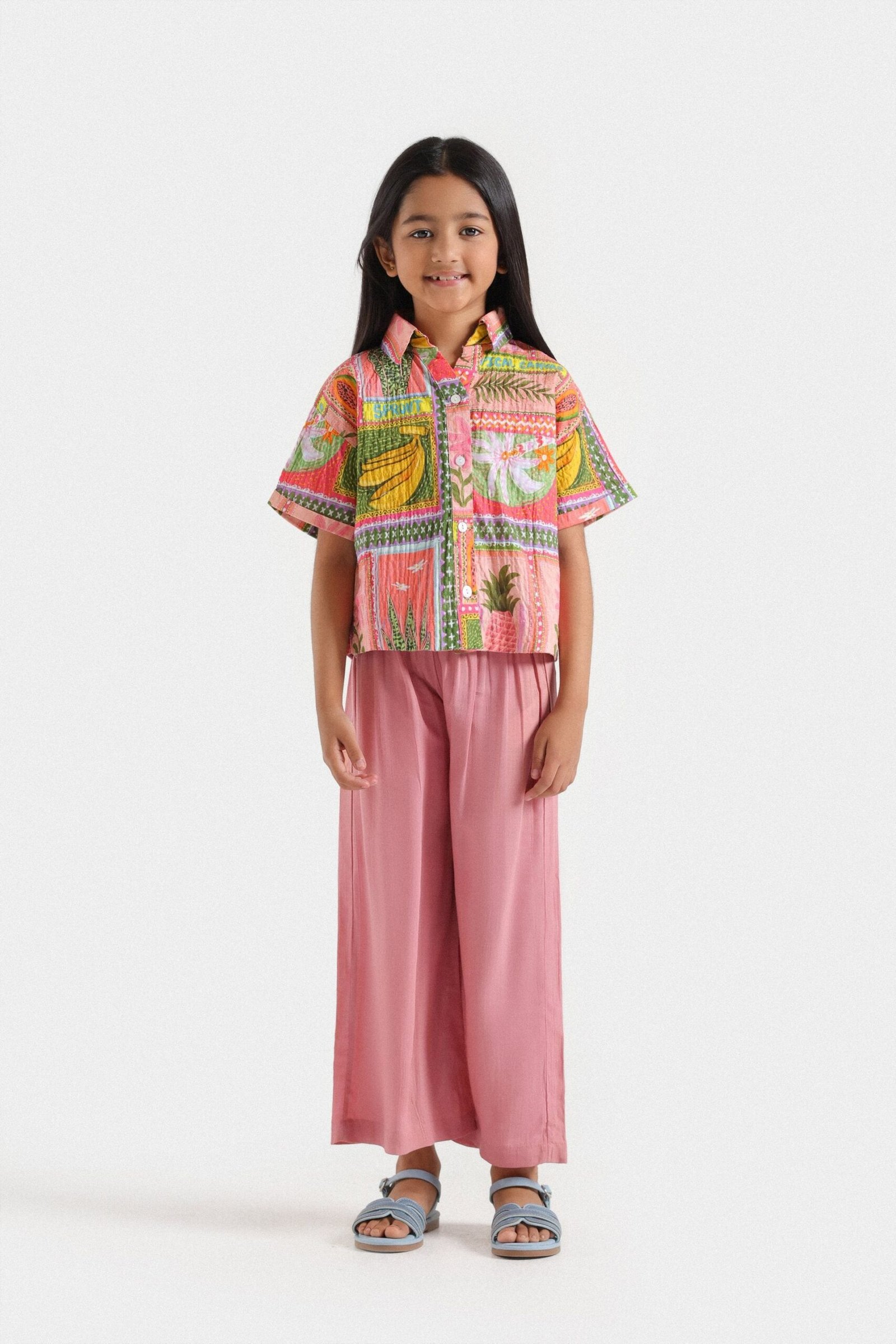 Cropped Printed Shirt - Image 4